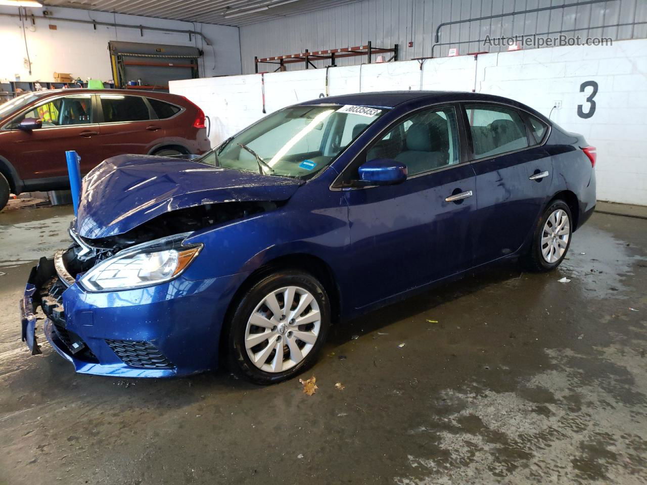 2018 Nissan Sentra S Blue vin: 3N1AB7AP8JY202114