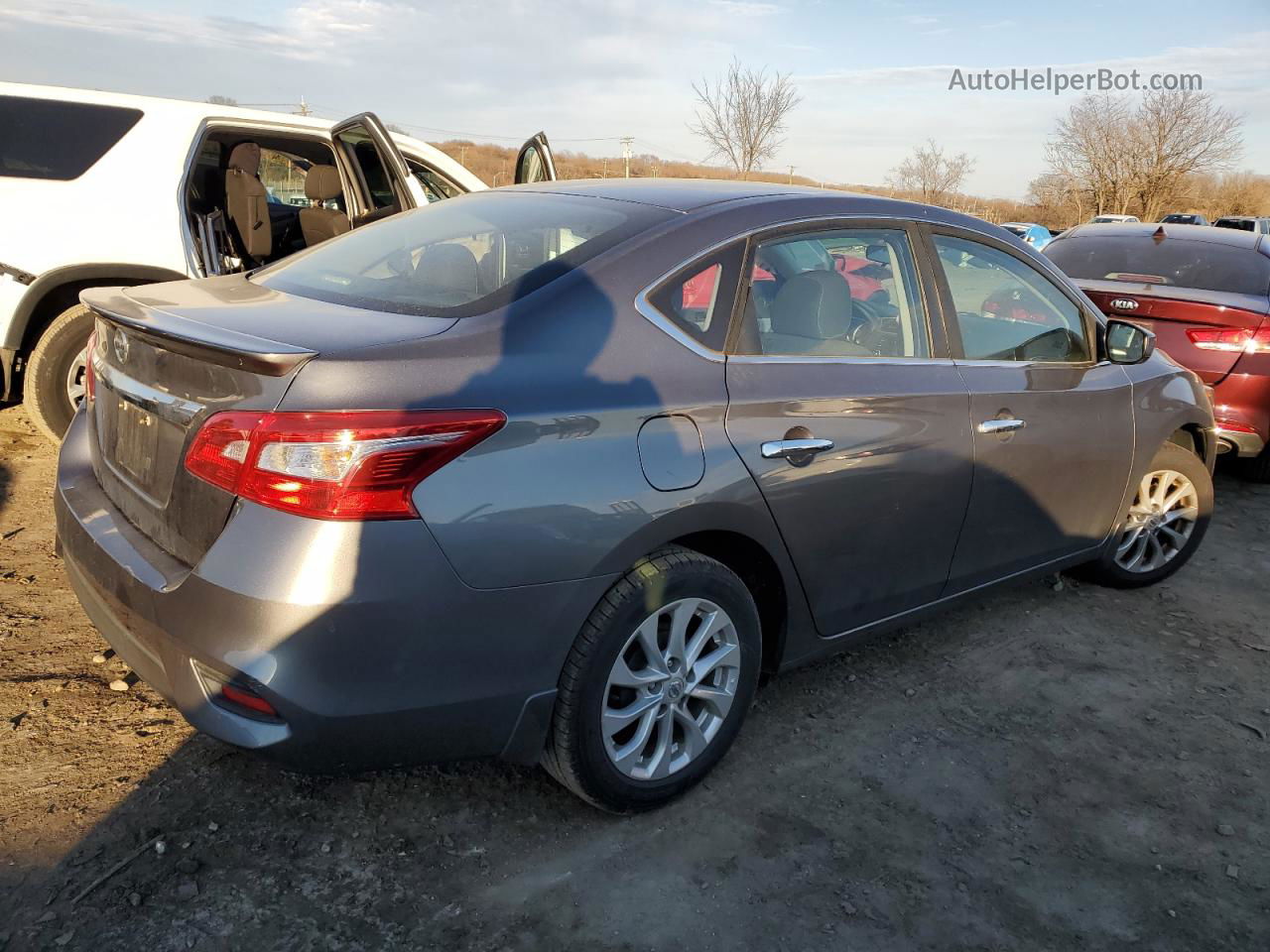 2018 Nissan Sentra S Gray vin: 3N1AB7AP8JY216272