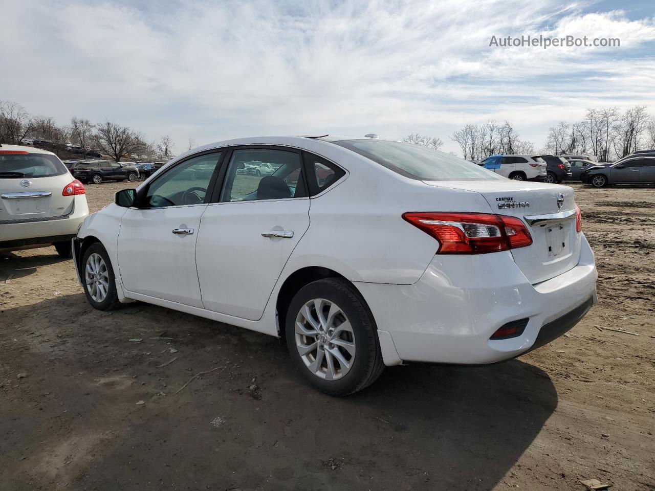 2018 Nissan Sentra S White vin: 3N1AB7AP8JY217342