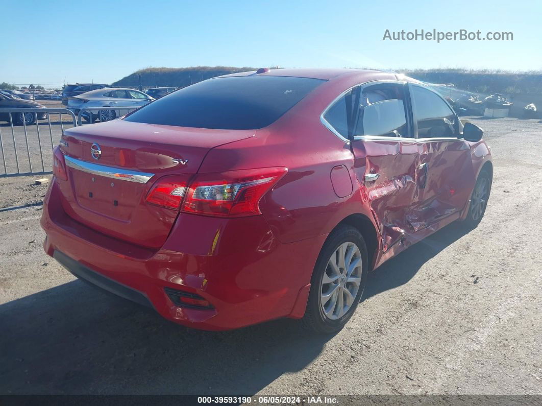 2018 Nissan Sentra Sv Red vin: 3N1AB7AP8JY223478