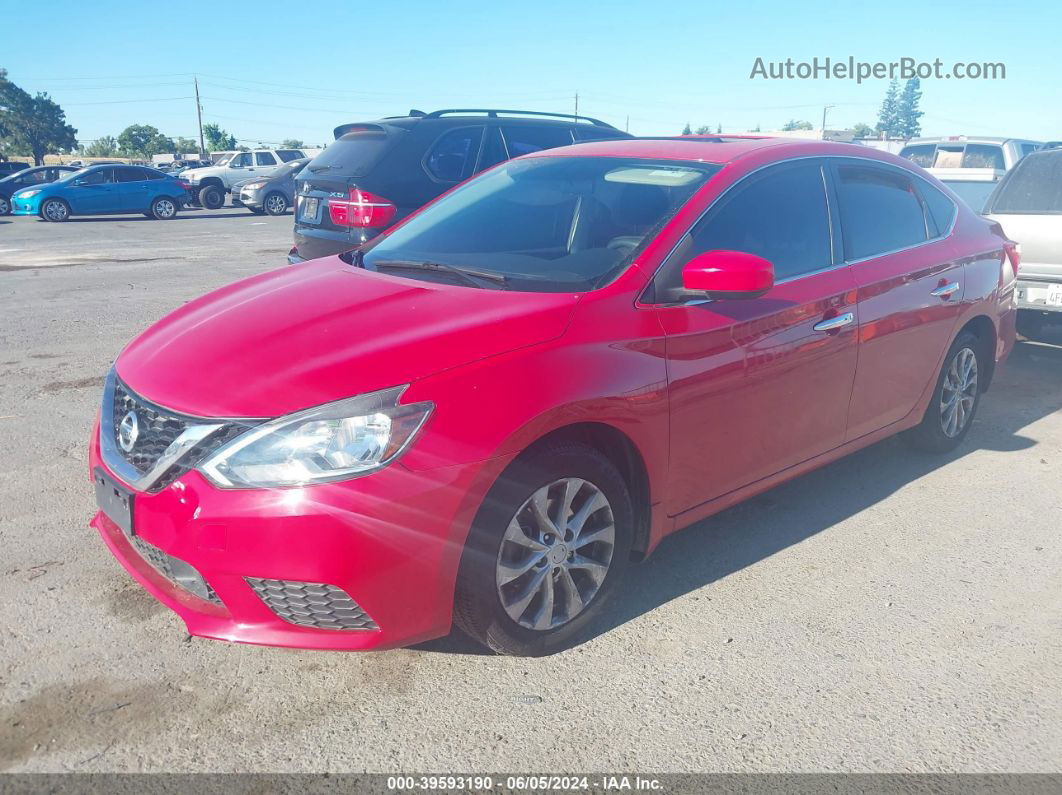 2018 Nissan Sentra Sv Красный vin: 3N1AB7AP8JY223478