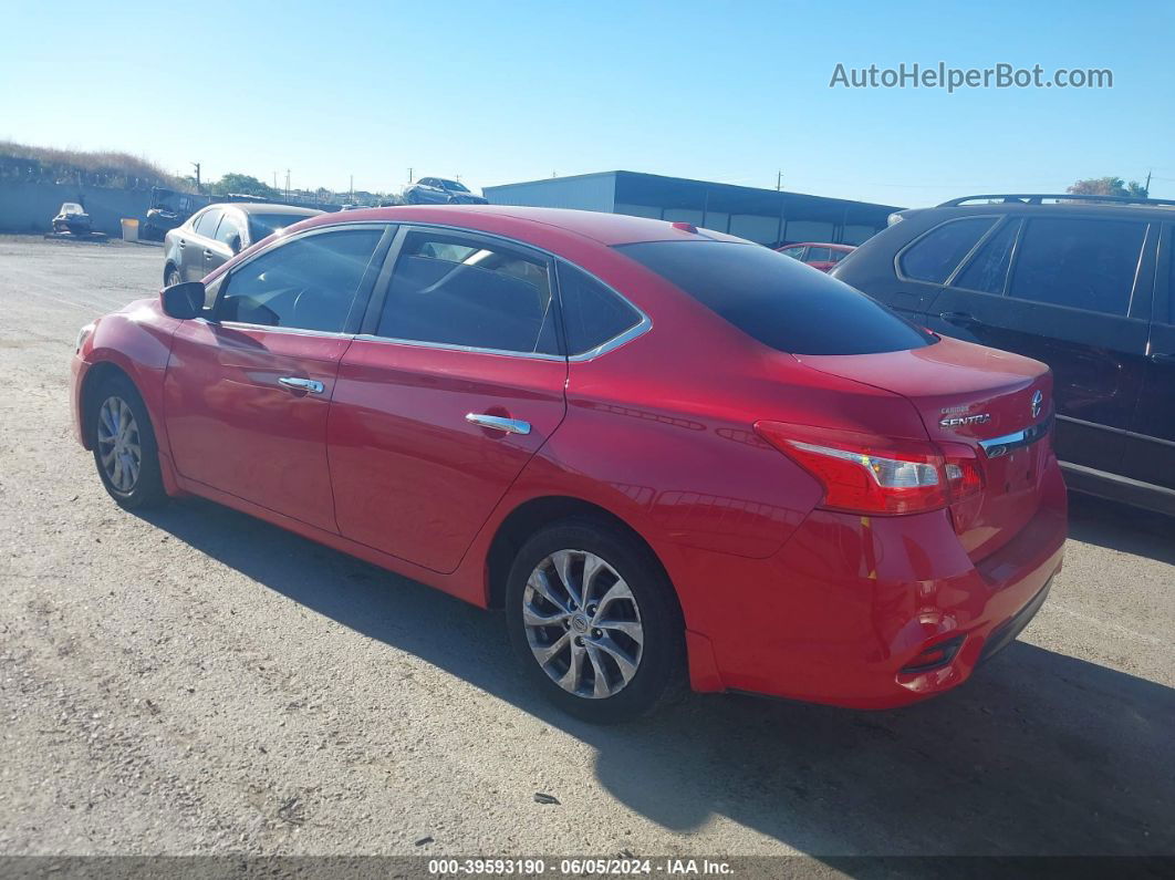 2018 Nissan Sentra Sv Red vin: 3N1AB7AP8JY223478