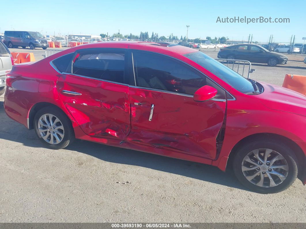 2018 Nissan Sentra Sv Red vin: 3N1AB7AP8JY223478