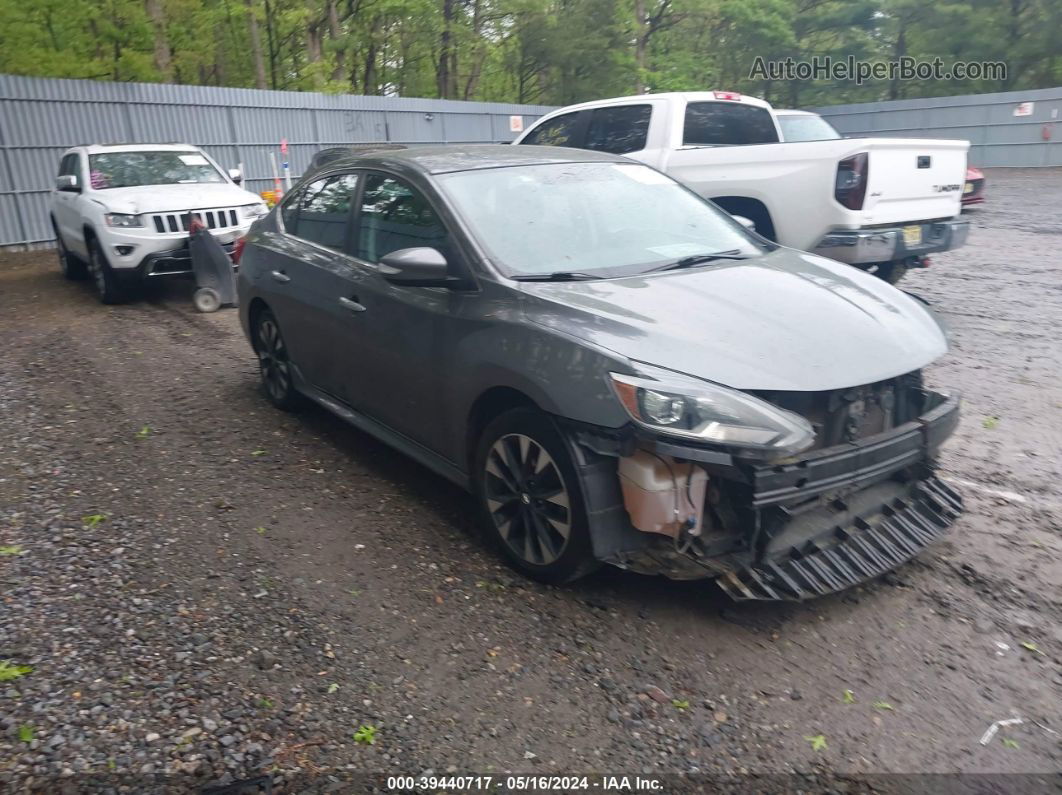 2018 Nissan Sentra Sr Серый vin: 3N1AB7AP8JY240006