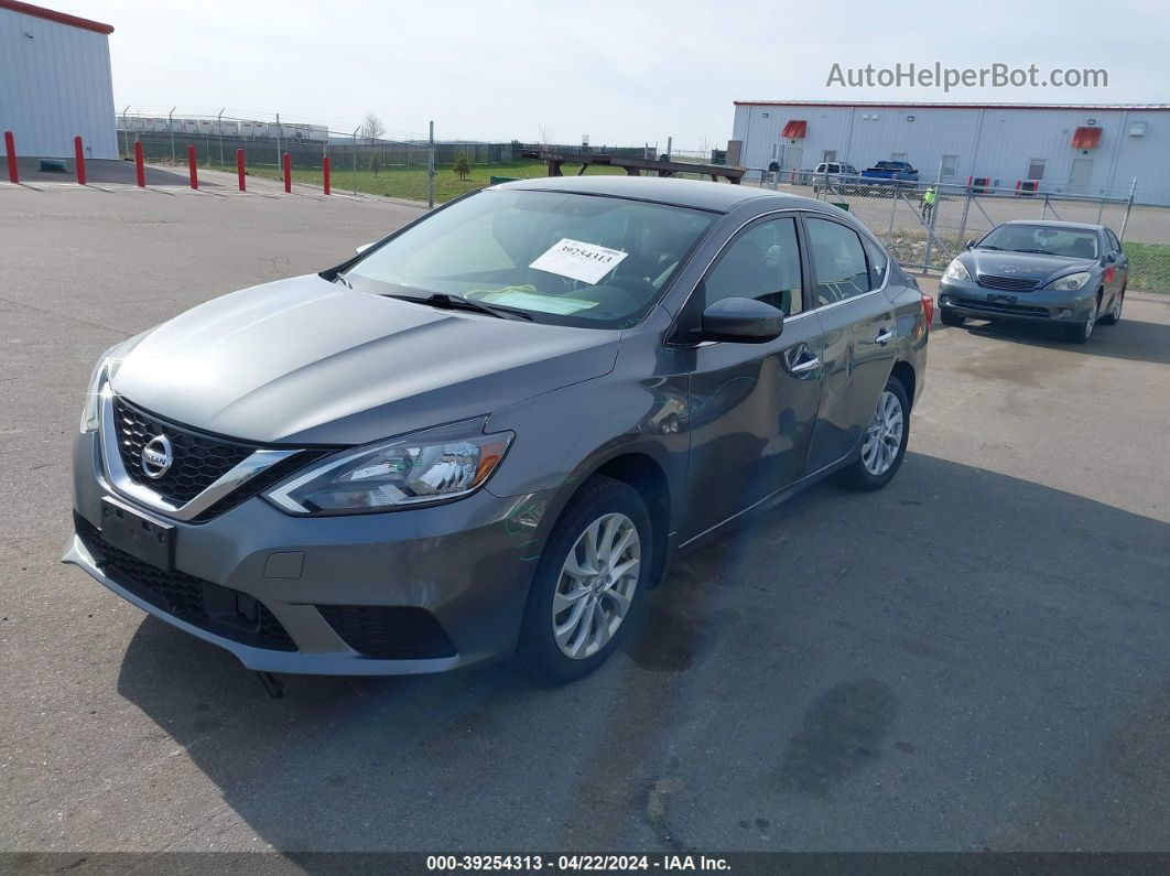 2018 Nissan Sentra Sv Gray vin: 3N1AB7AP8JY246338