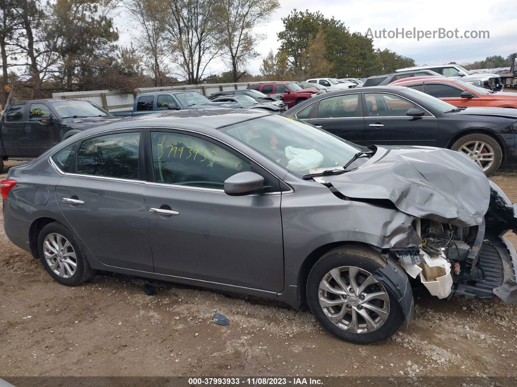 2018 Nissan Sentra Sv Серый vin: 3N1AB7AP8JY257615