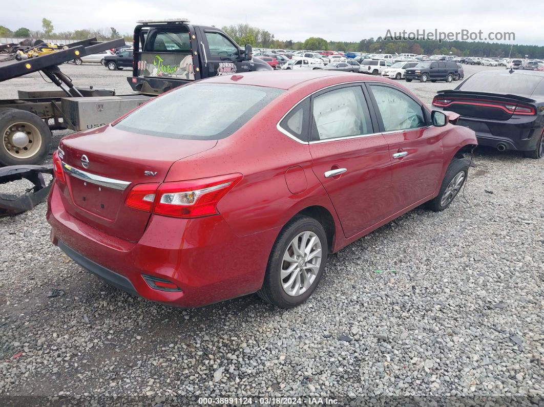 2018 Nissan Sentra Sv Red vin: 3N1AB7AP8JY258425