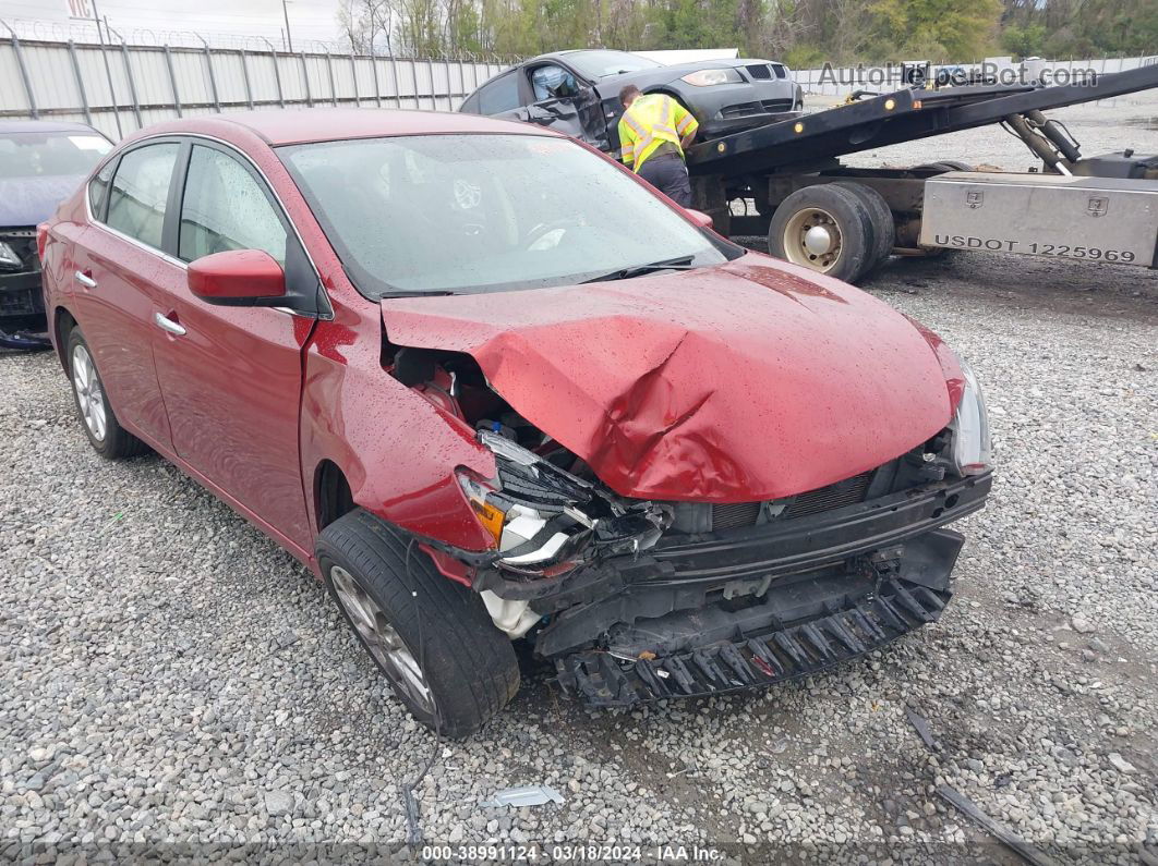 2018 Nissan Sentra Sv Red vin: 3N1AB7AP8JY258425