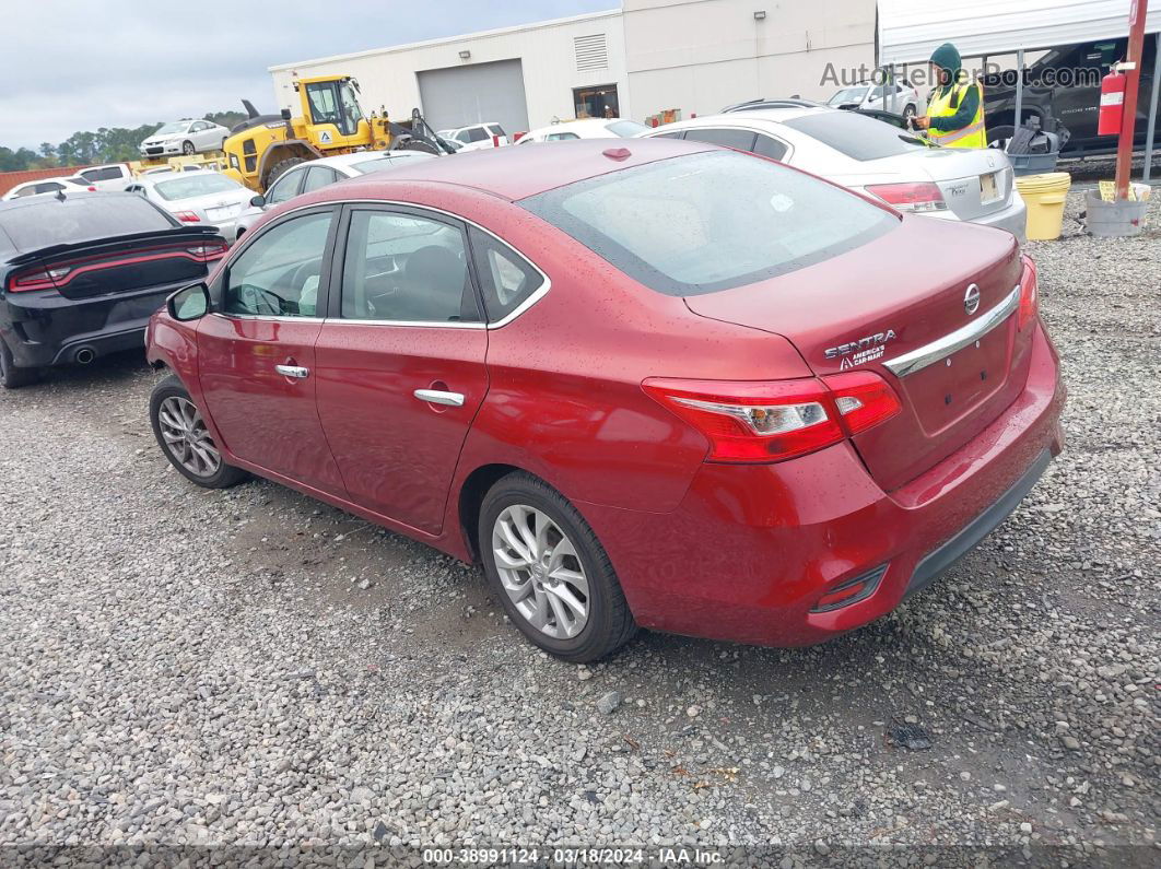 2018 Nissan Sentra Sv Red vin: 3N1AB7AP8JY258425