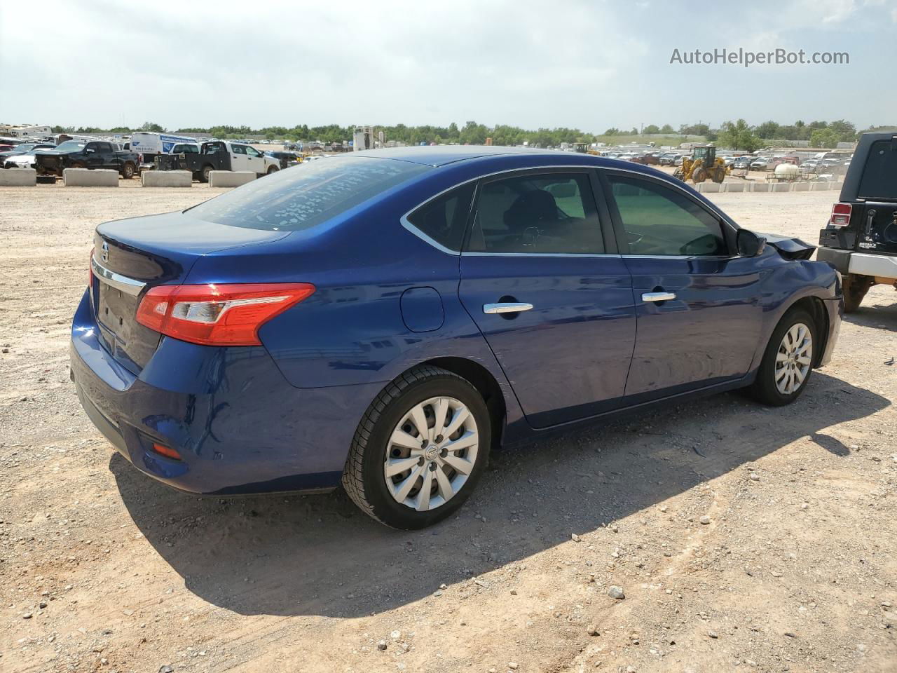 2018 Nissan Sentra S Синий vin: 3N1AB7AP8JY274978