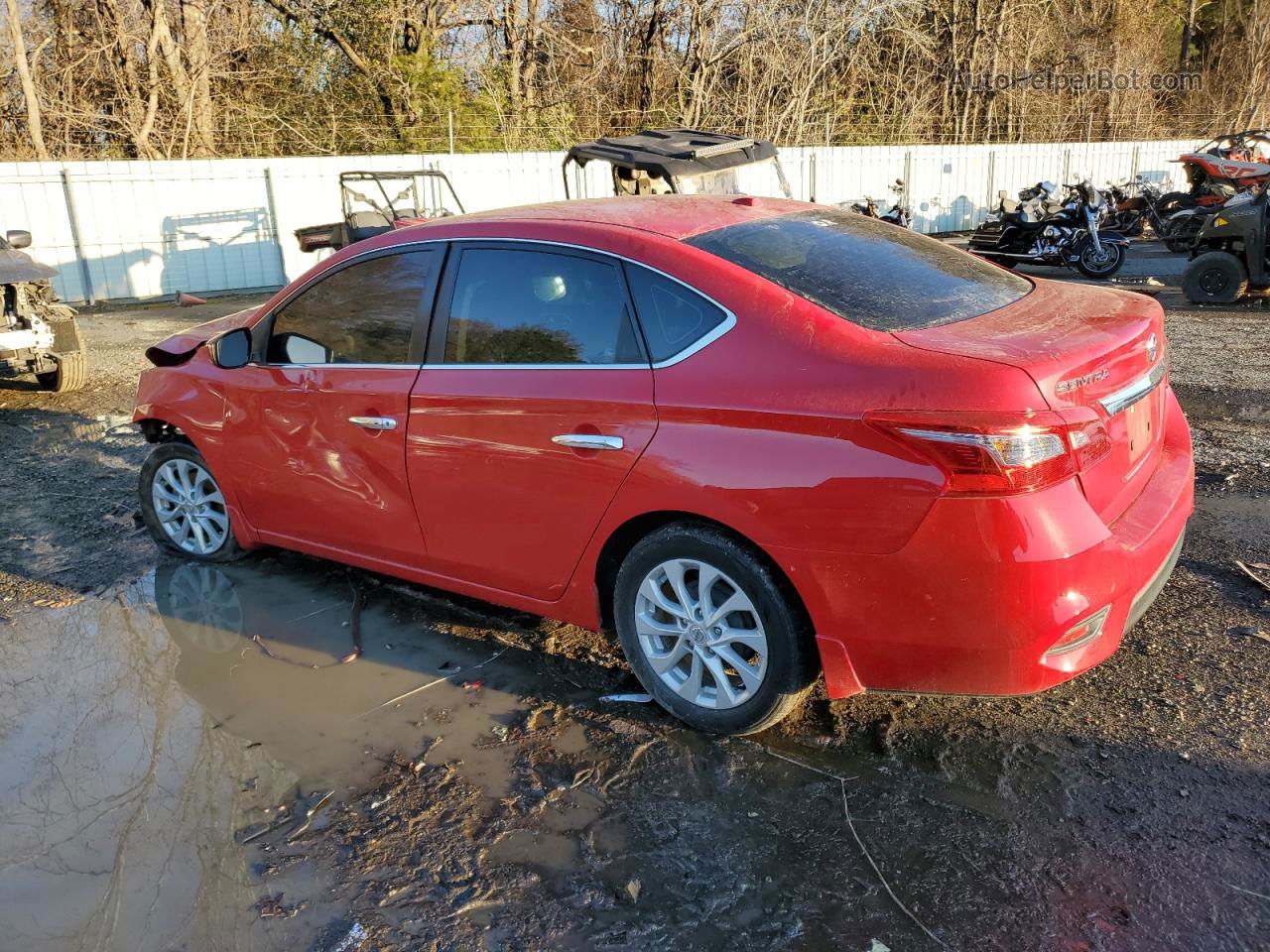 2018 Nissan Sentra S Красный vin: 3N1AB7AP8JY286063