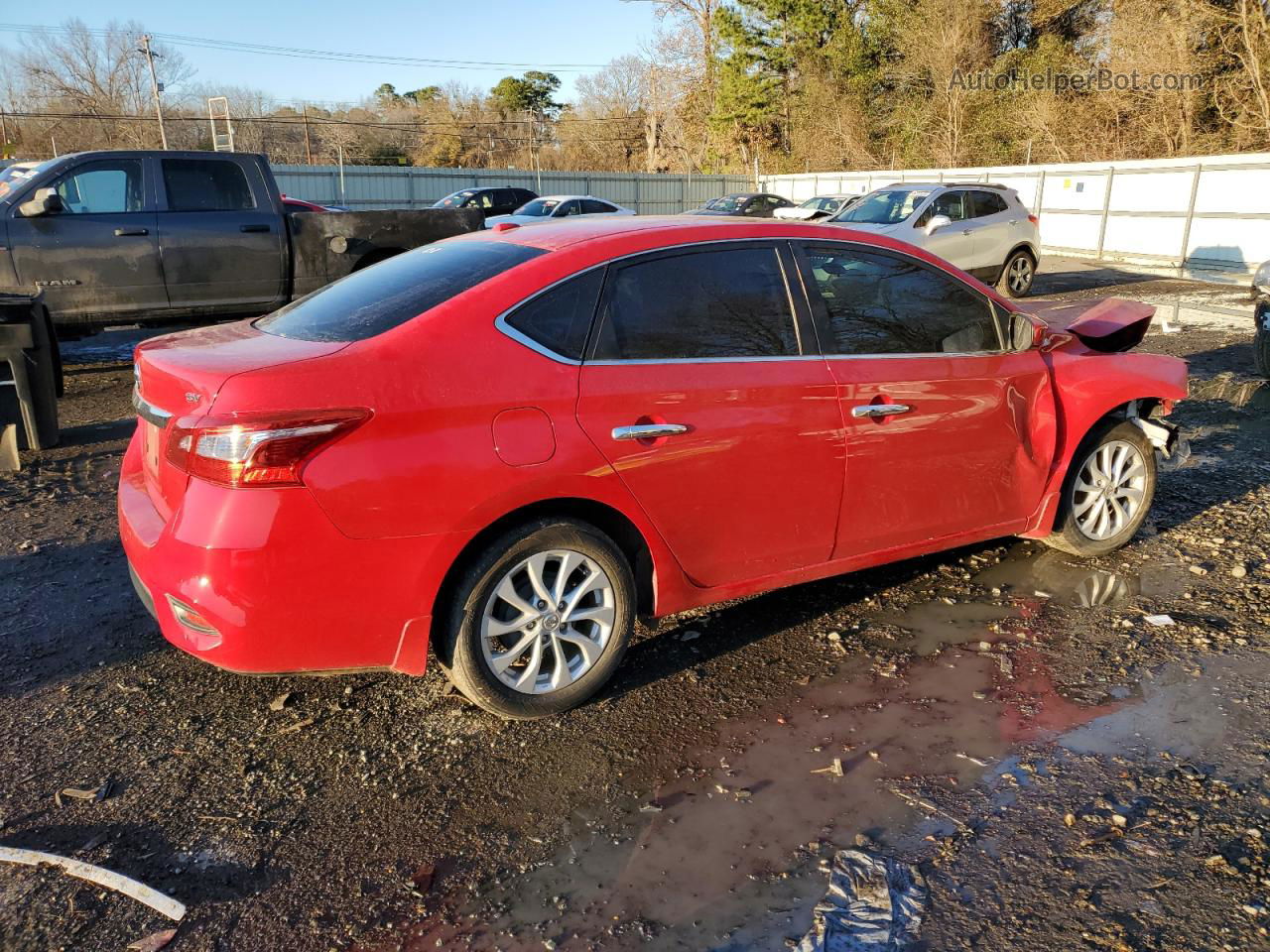 2018 Nissan Sentra S Красный vin: 3N1AB7AP8JY286063