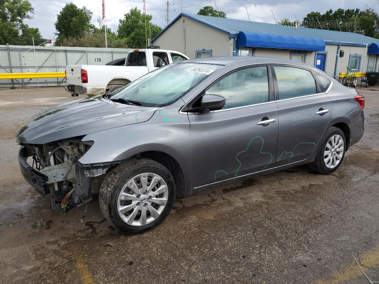 2018 Nissan Sentra S Gray vin: 3N1AB7AP8JY289030