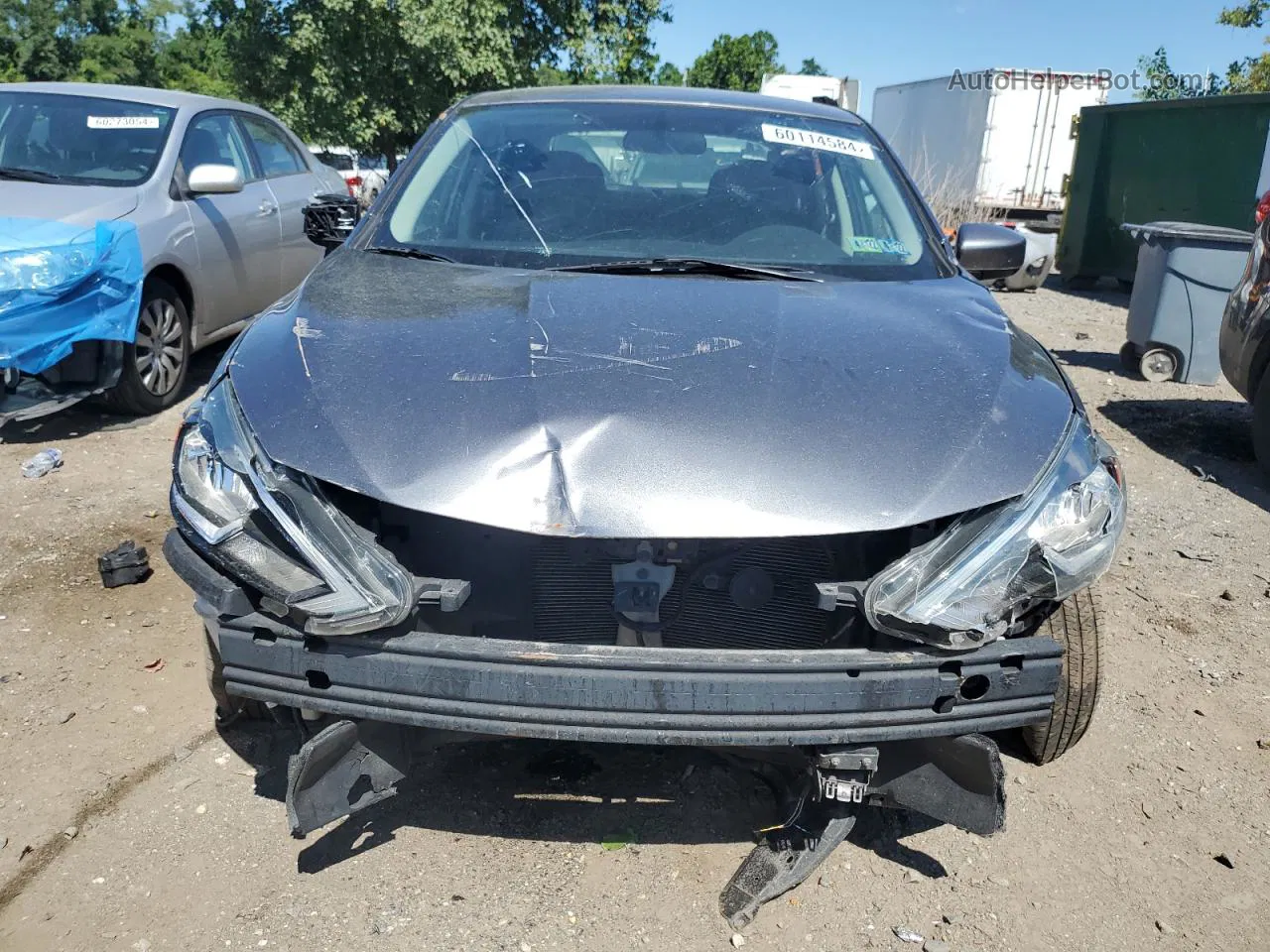 2018 Nissan Sentra S Gray vin: 3N1AB7AP8JY292509