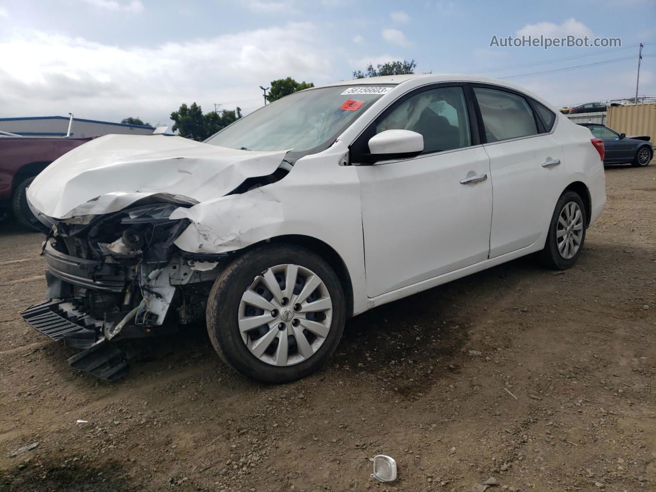 2018 Nissan Sentra S White vin: 3N1AB7AP8JY293241