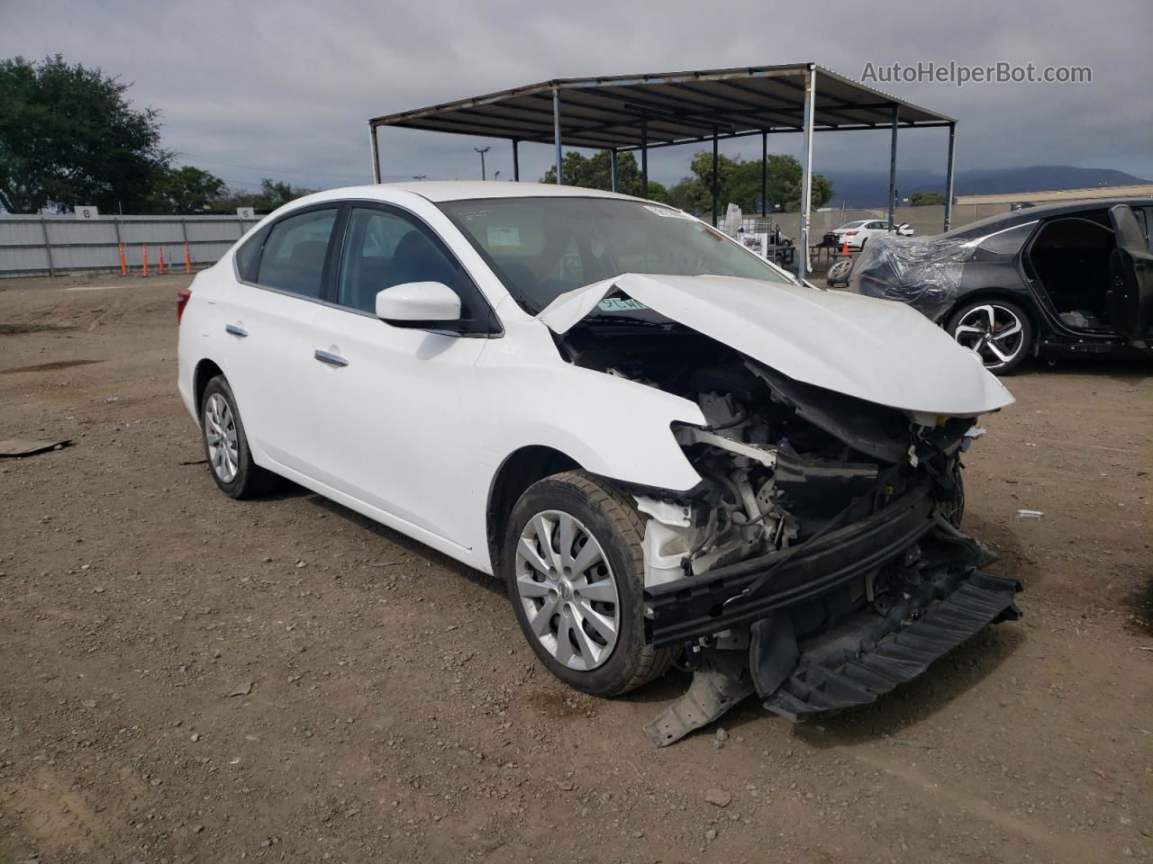 2018 Nissan Sentra S White vin: 3N1AB7AP8JY293241