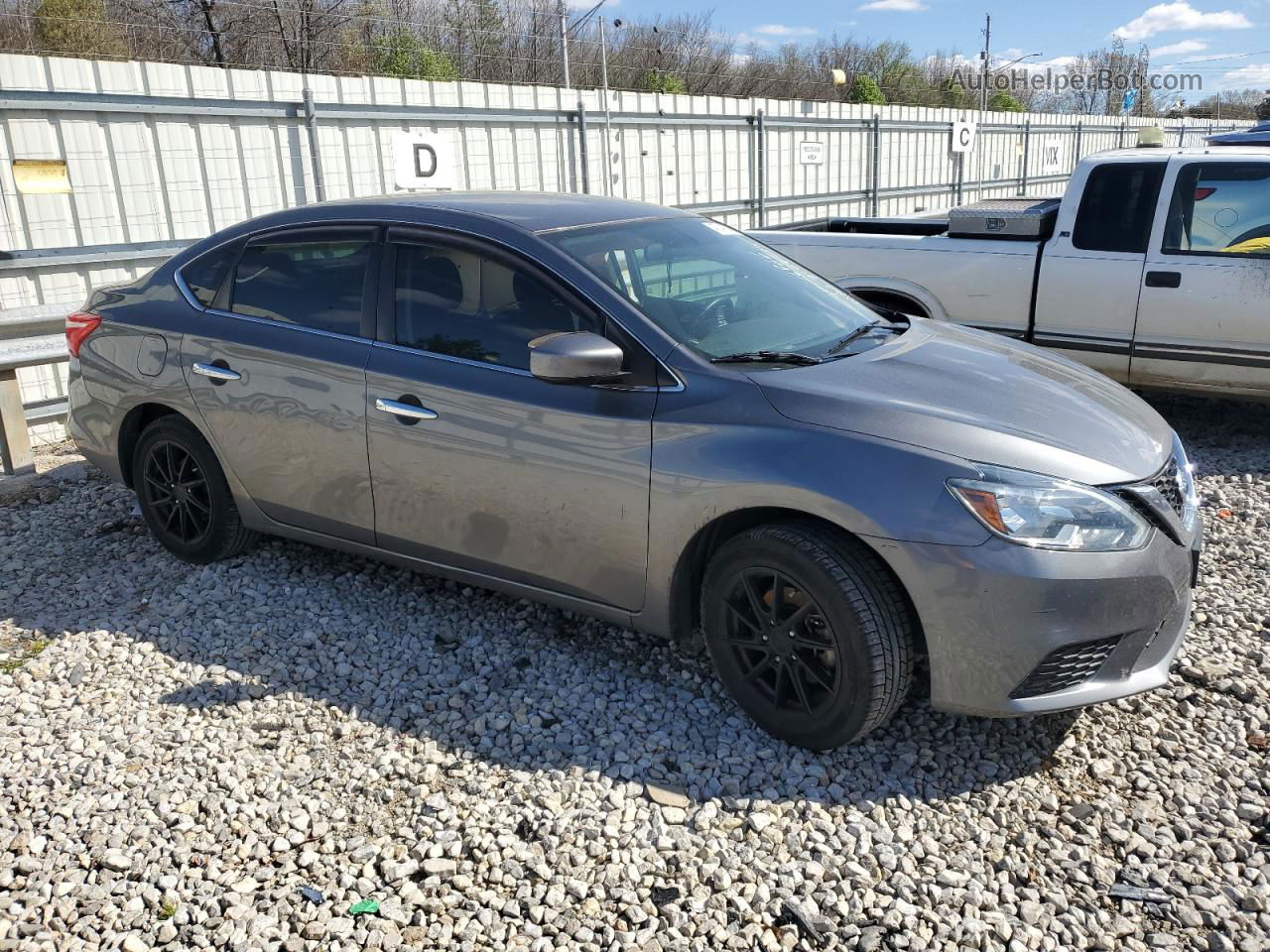 2018 Nissan Sentra S Серый vin: 3N1AB7AP8JY298942