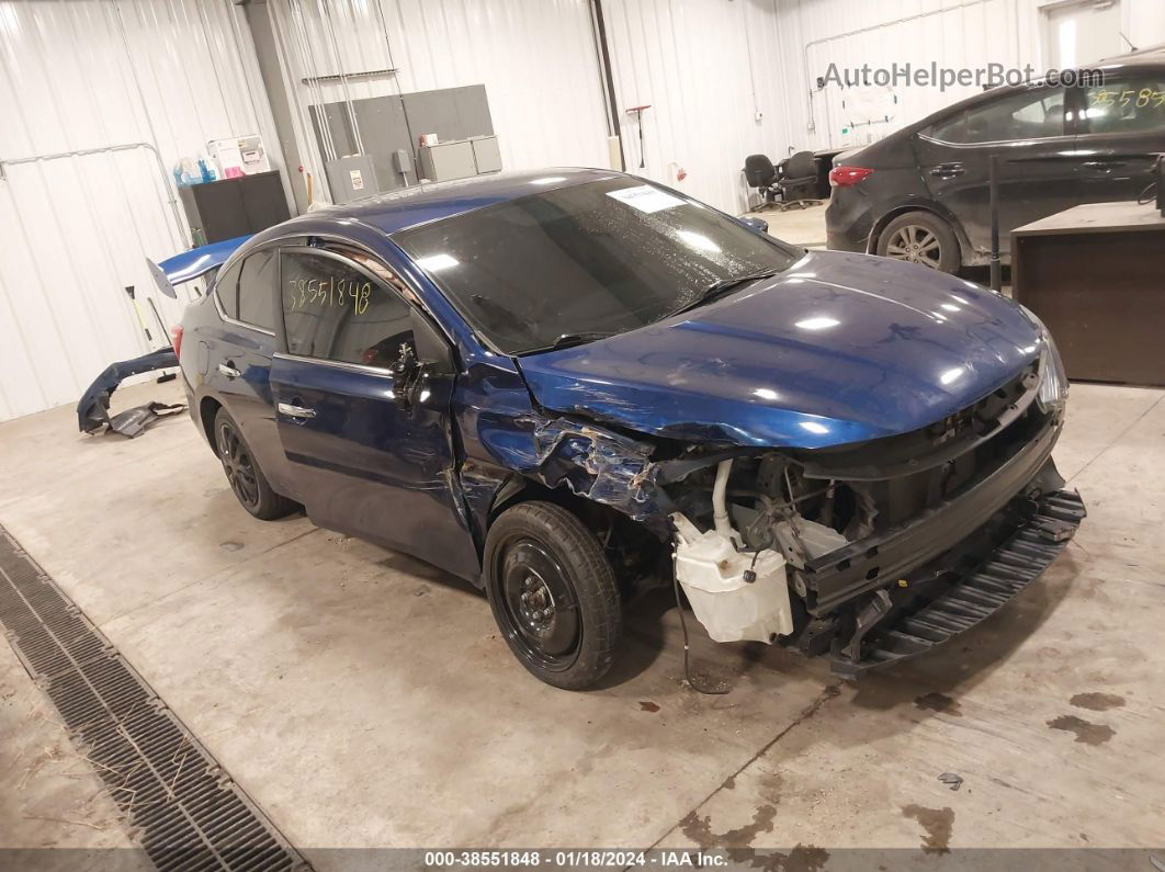 2018 Nissan Sentra S Blue vin: 3N1AB7AP8JY302391