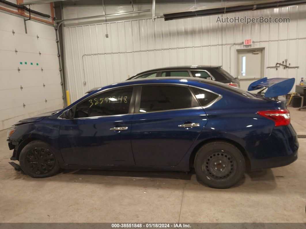 2018 Nissan Sentra S Blue vin: 3N1AB7AP8JY302391