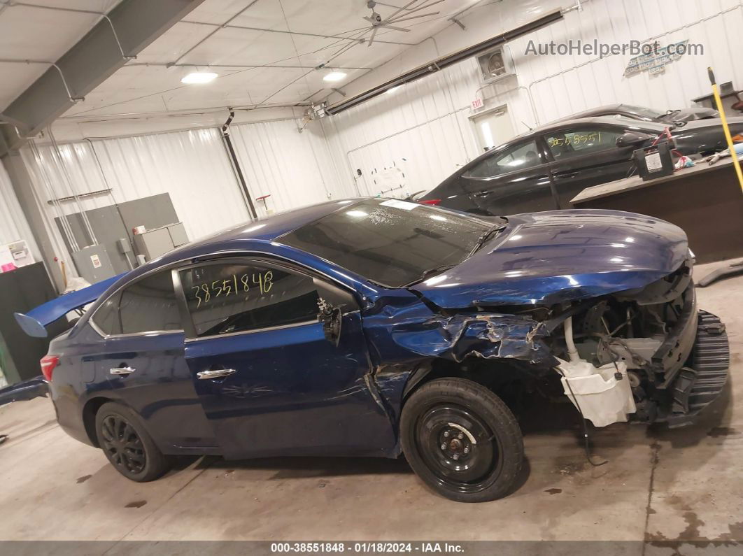 2018 Nissan Sentra S Синий vin: 3N1AB7AP8JY302391