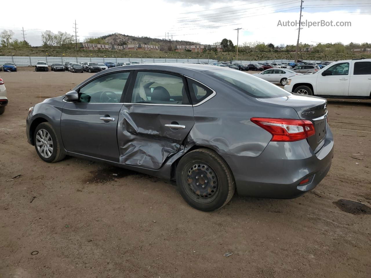 2018 Nissan Sentra S Gray vin: 3N1AB7AP8JY304707