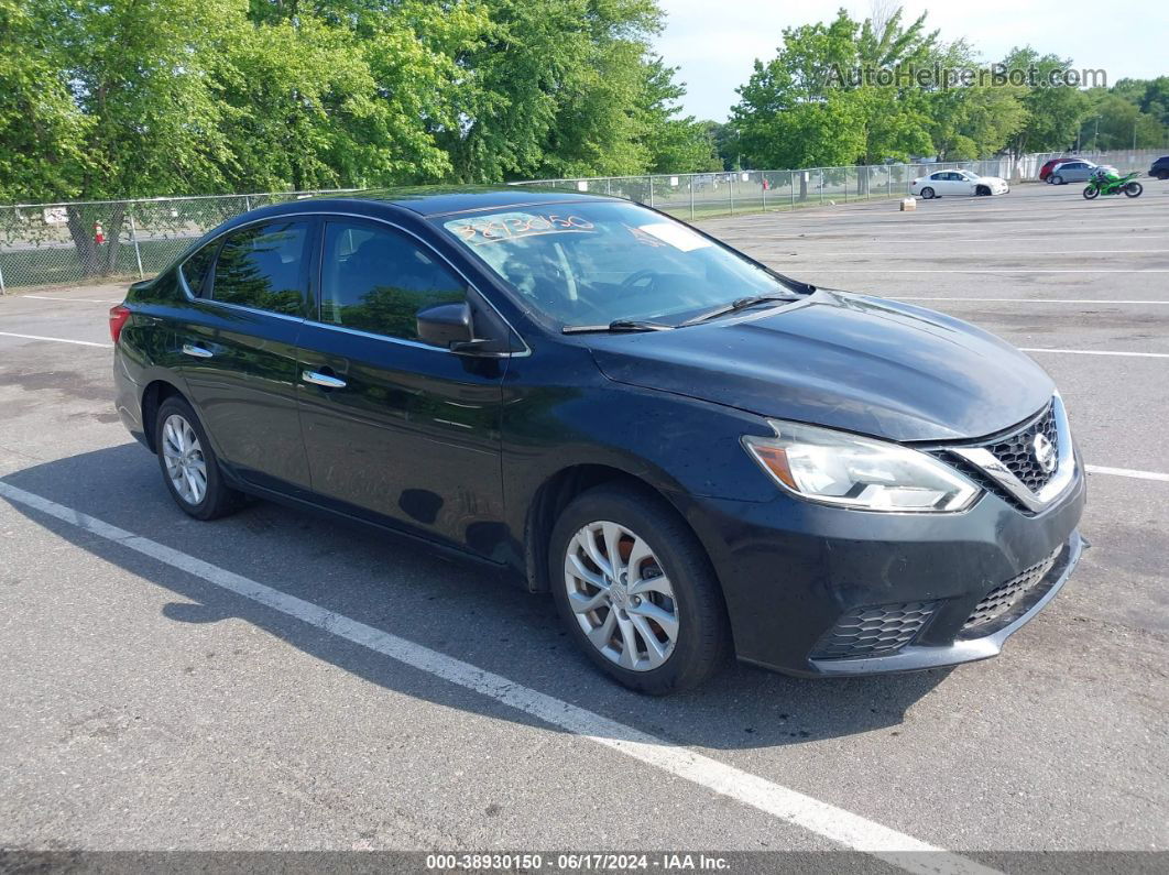 2018 Nissan Sentra Sv Black vin: 3N1AB7AP8JY306232