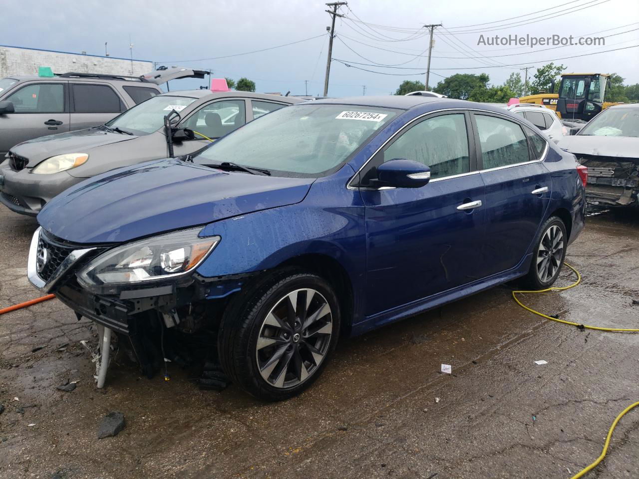 2018 Nissan Sentra S Синий vin: 3N1AB7AP8JY312936