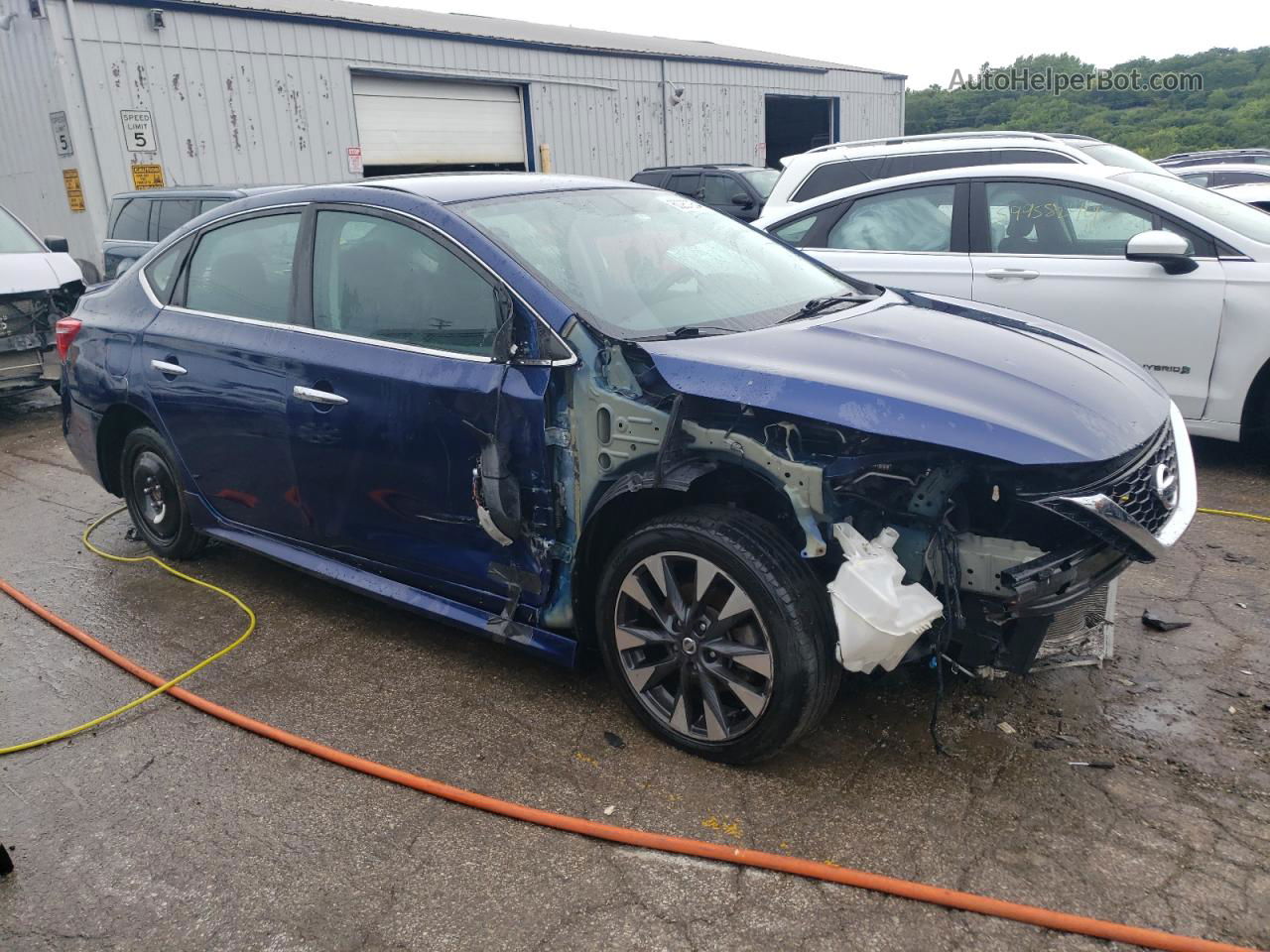 2018 Nissan Sentra S Blue vin: 3N1AB7AP8JY312936