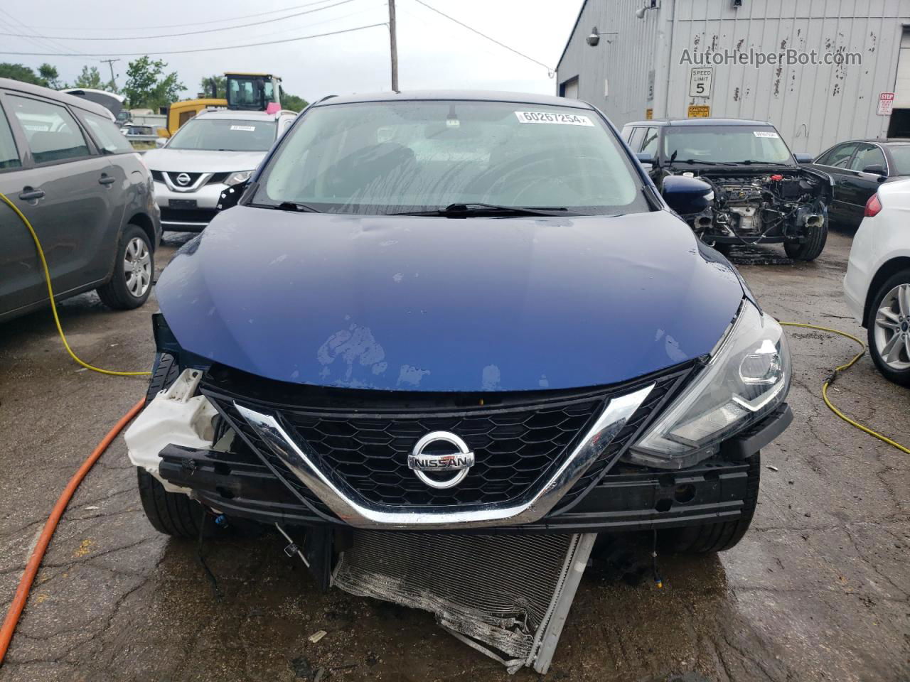 2018 Nissan Sentra S Blue vin: 3N1AB7AP8JY312936