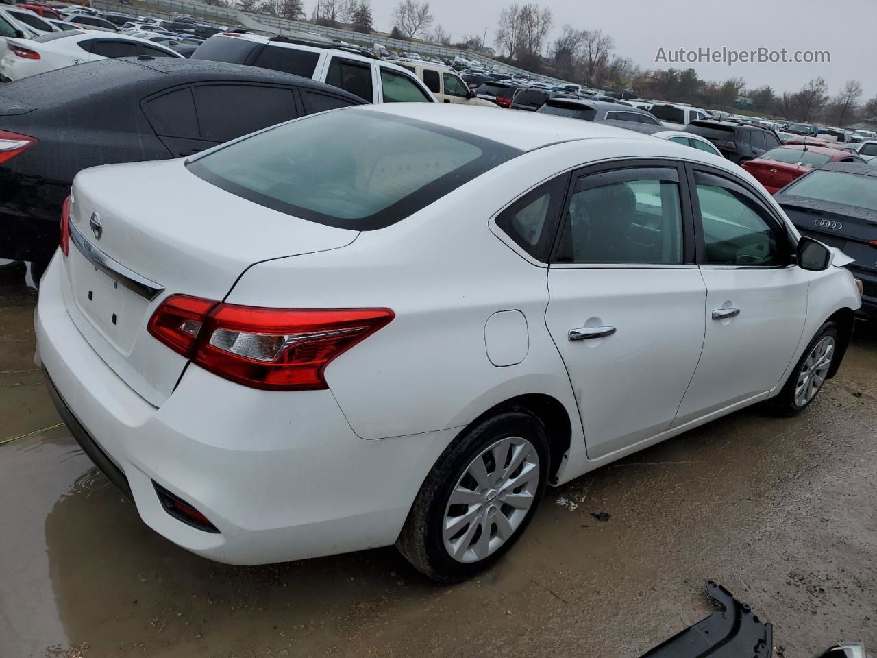 2018 Nissan Sentra S Белый vin: 3N1AB7AP8JY325279