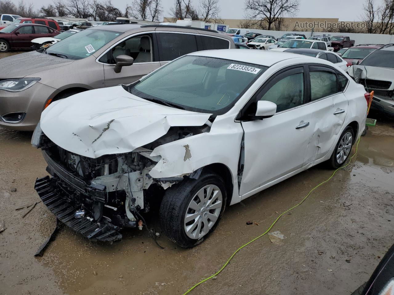 2018 Nissan Sentra S Белый vin: 3N1AB7AP8JY325279