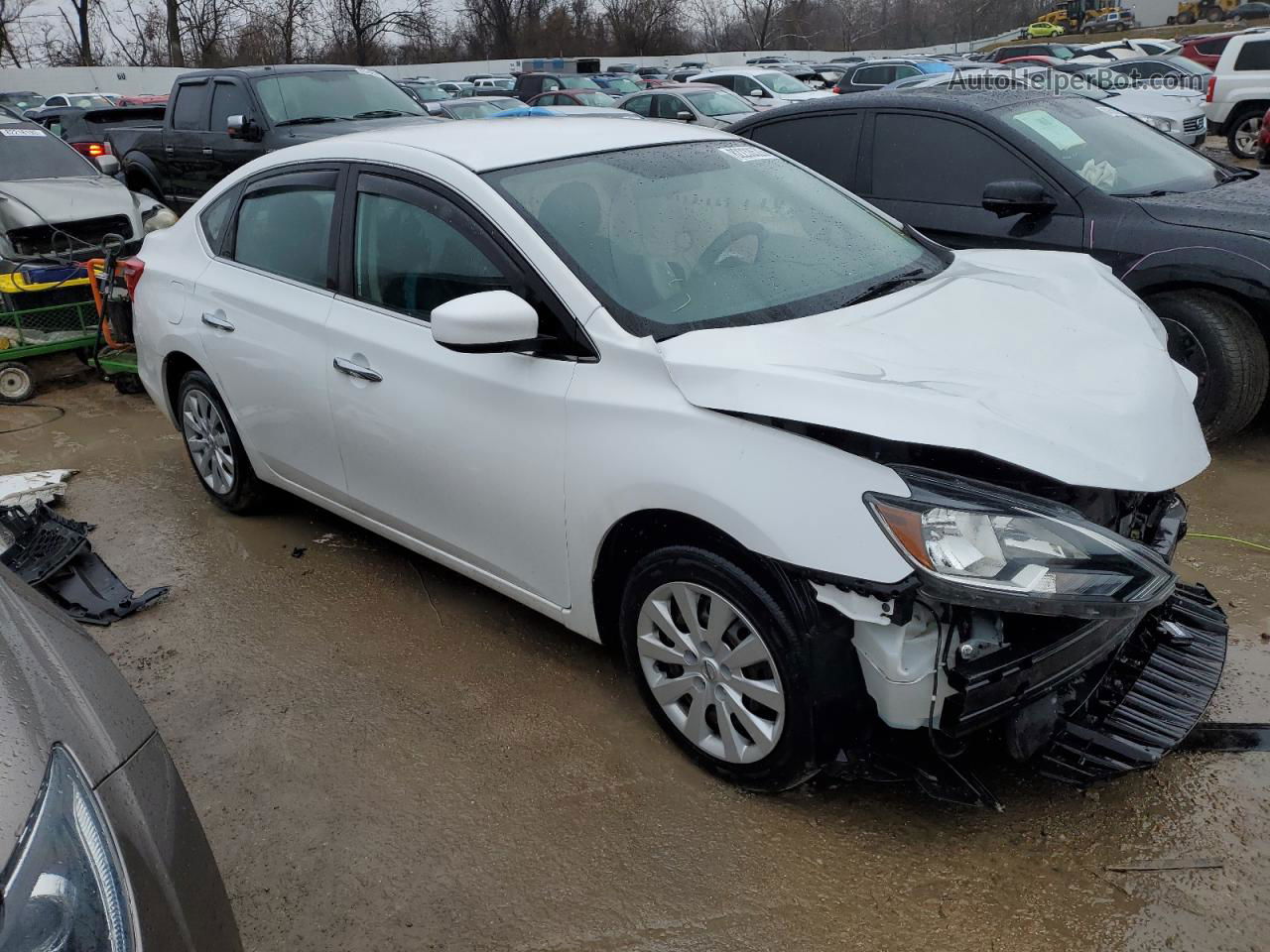 2018 Nissan Sentra S Белый vin: 3N1AB7AP8JY325279