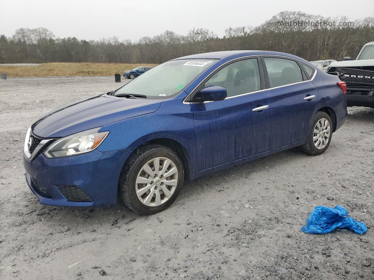 2018 Nissan Sentra S Синий vin: 3N1AB7AP8JY329834