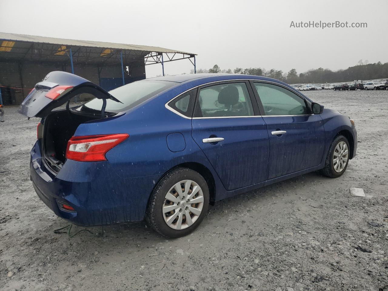 2018 Nissan Sentra S Синий vin: 3N1AB7AP8JY329834