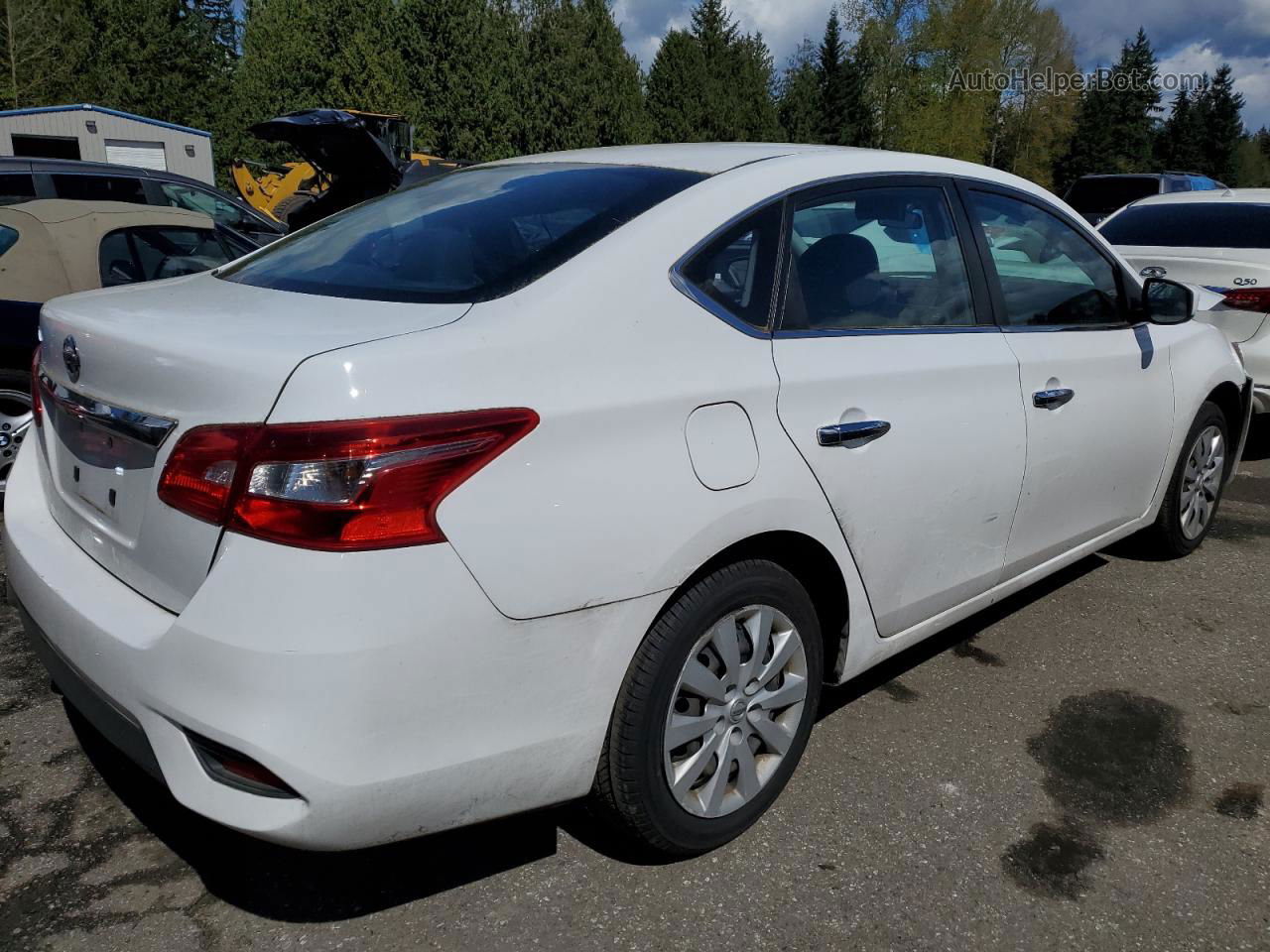 2018 Nissan Sentra S White vin: 3N1AB7AP8JY330272