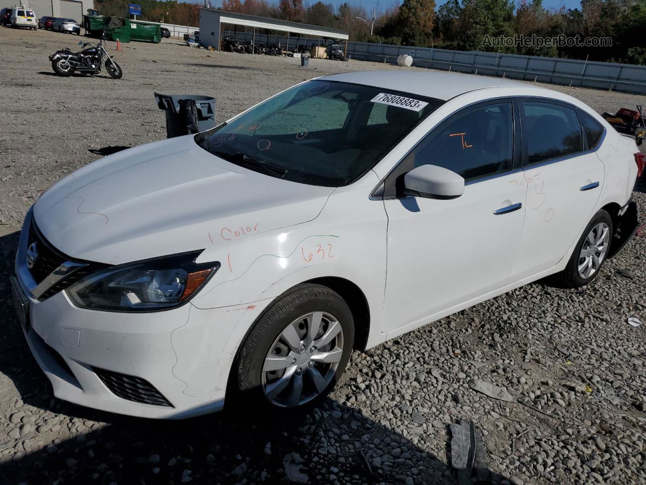 2018 Nissan Sentra S White vin: 3N1AB7AP8JY330532