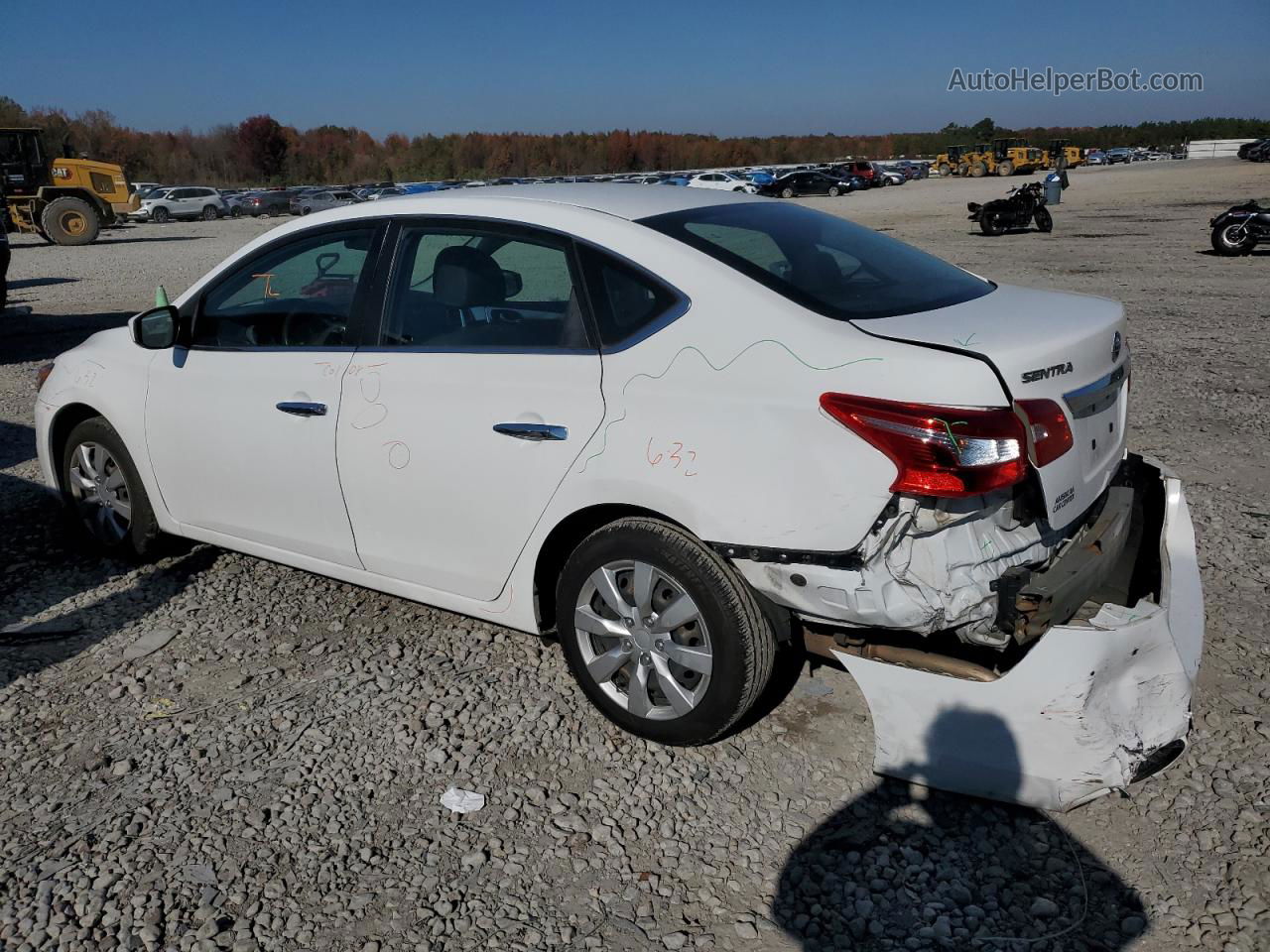 2018 Nissan Sentra S White vin: 3N1AB7AP8JY330532