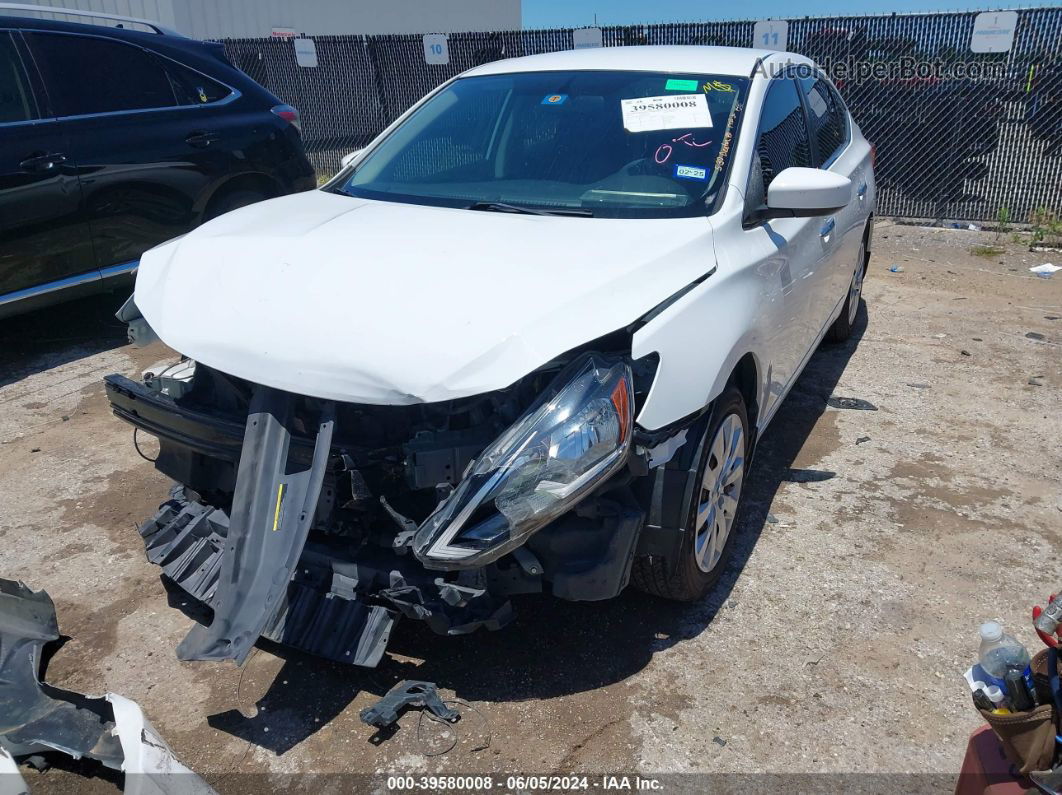 2018 Nissan Sentra S White vin: 3N1AB7AP8JY341417