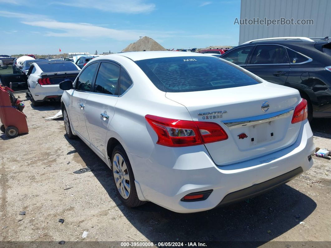 2018 Nissan Sentra S White vin: 3N1AB7AP8JY341417