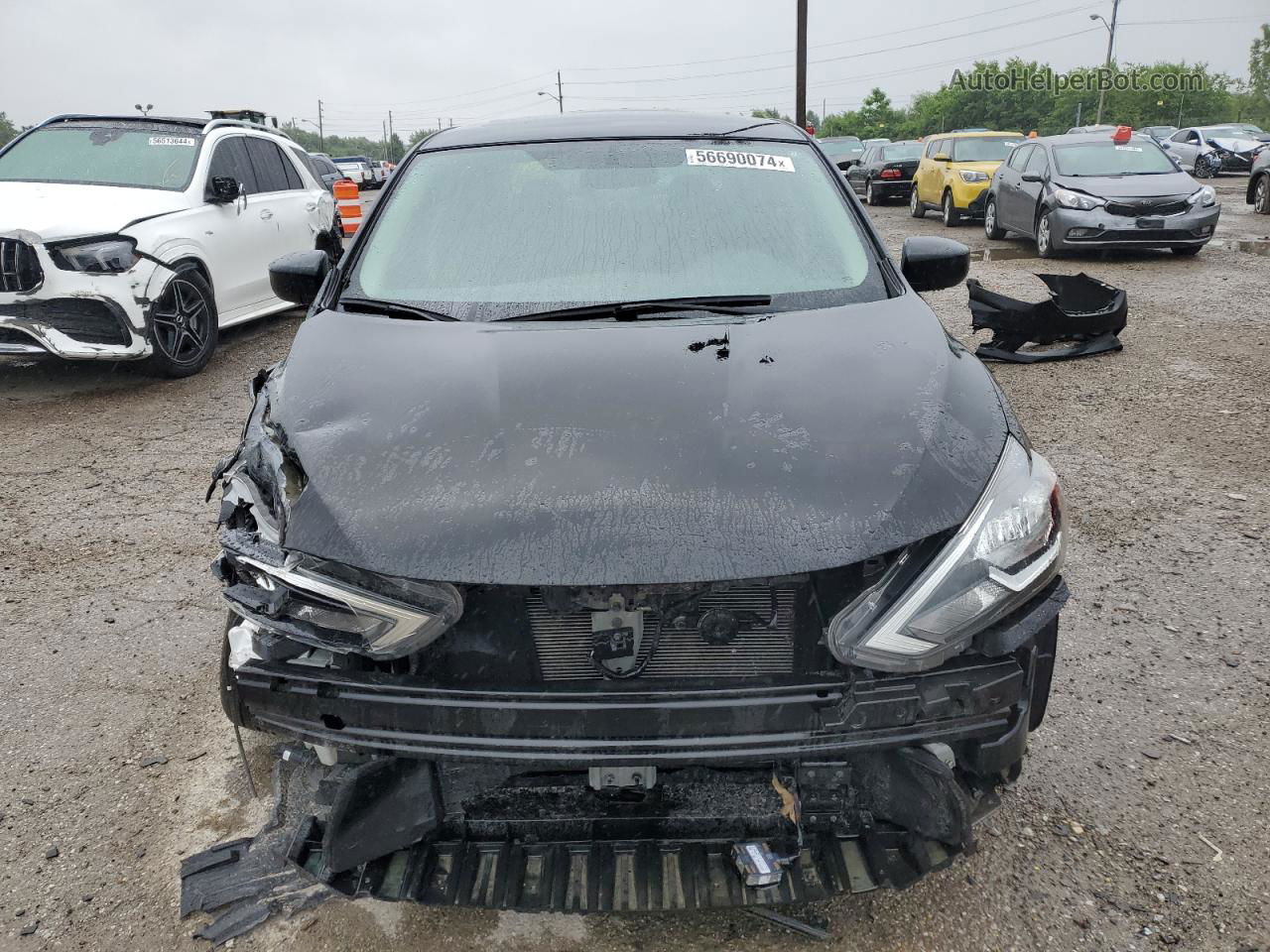 2019 Nissan Sentra S Black vin: 3N1AB7AP8KY451434