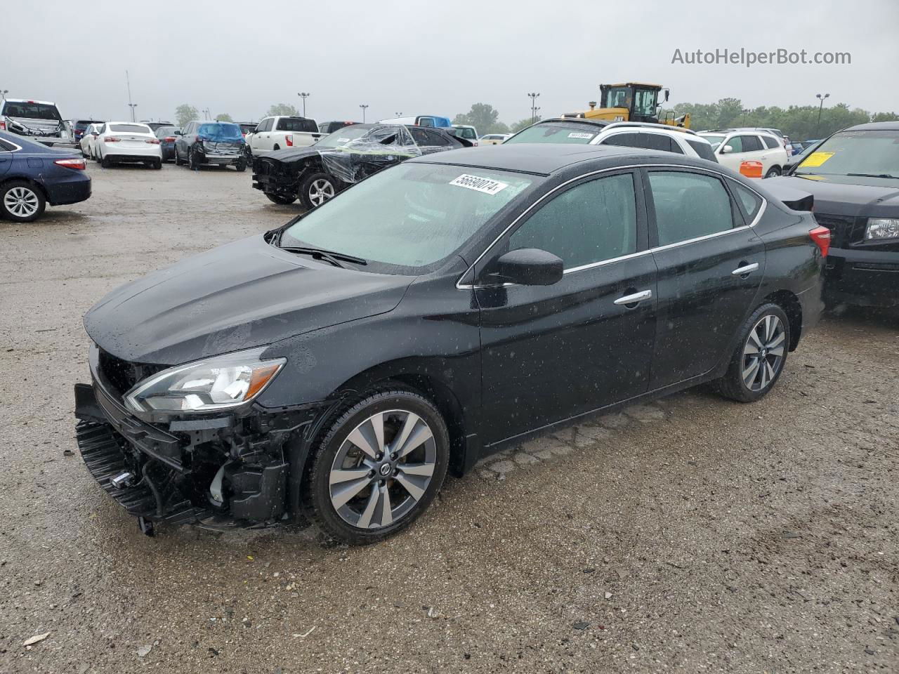 2019 Nissan Sentra S Black vin: 3N1AB7AP8KY451434