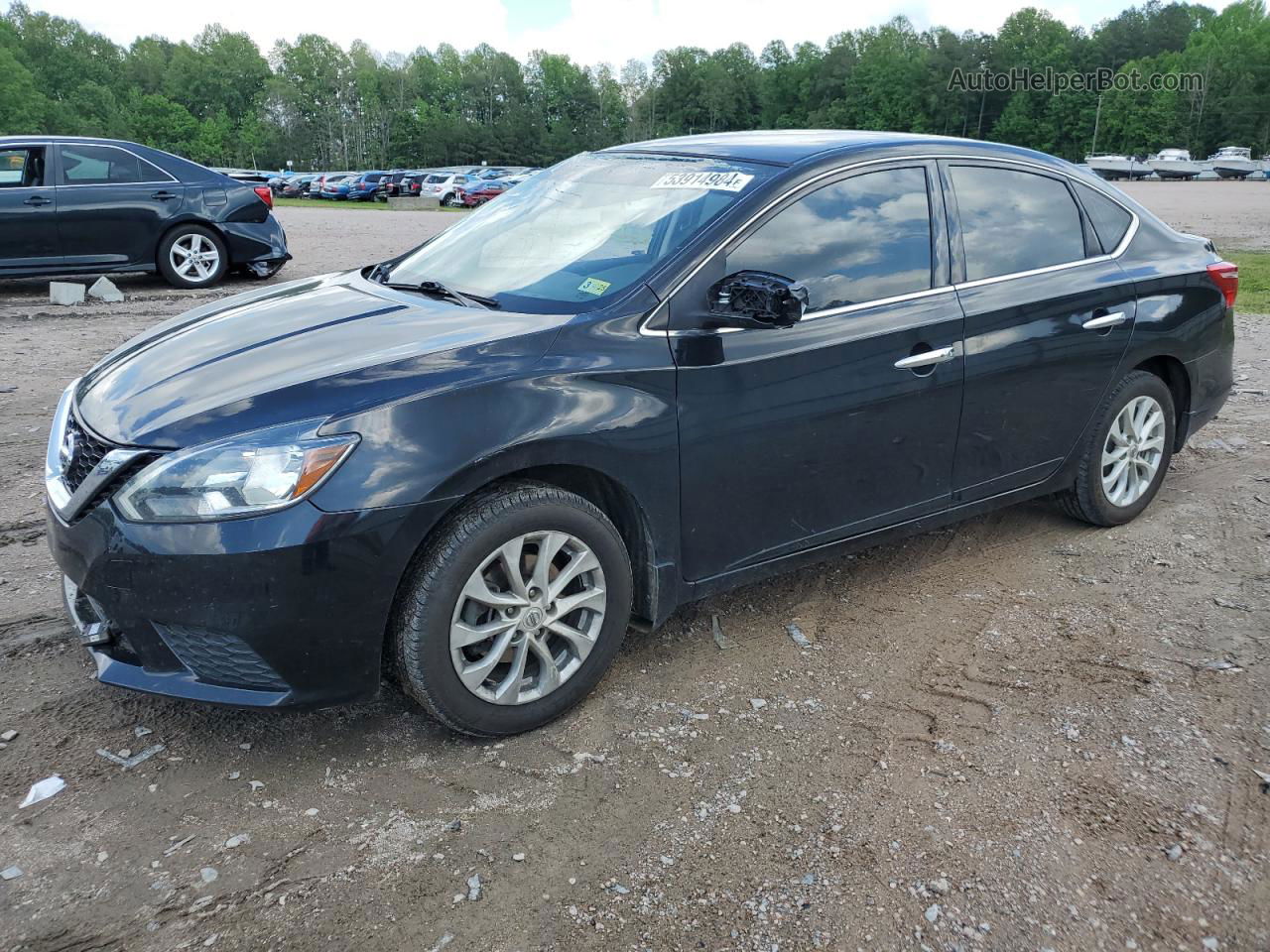 2019 Nissan Sentra S Black vin: 3N1AB7AP8KL606576