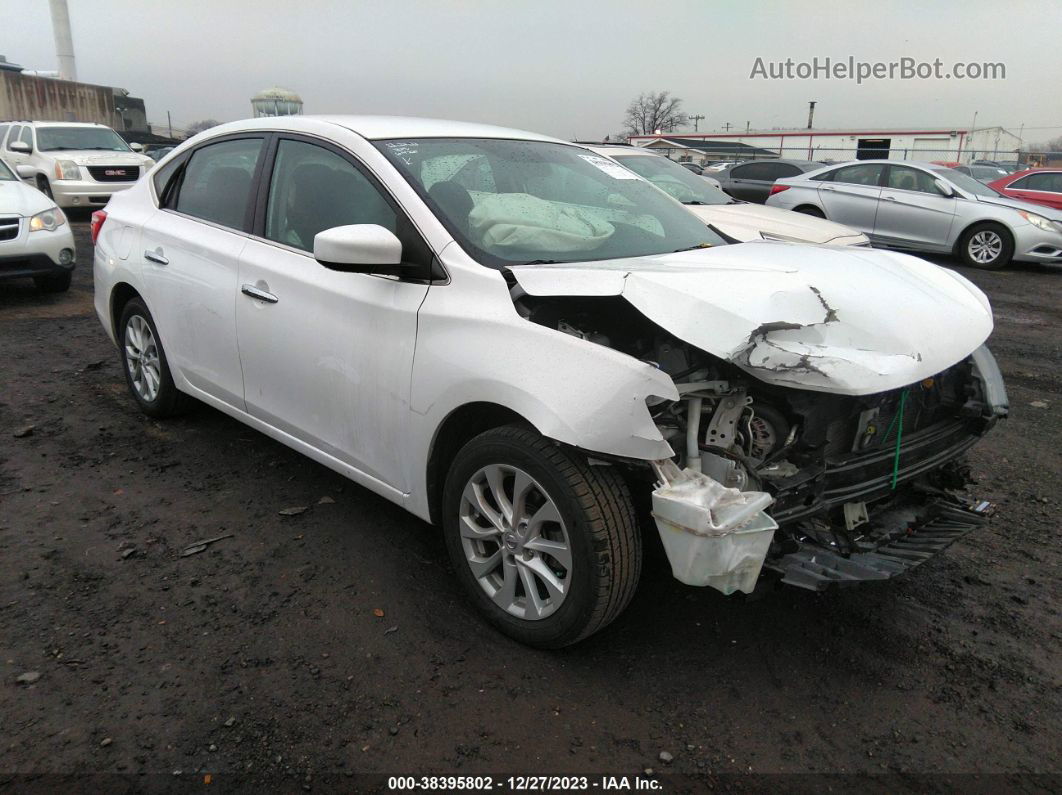 2019 Nissan Sentra Sv White vin: 3N1AB7AP8KL614225