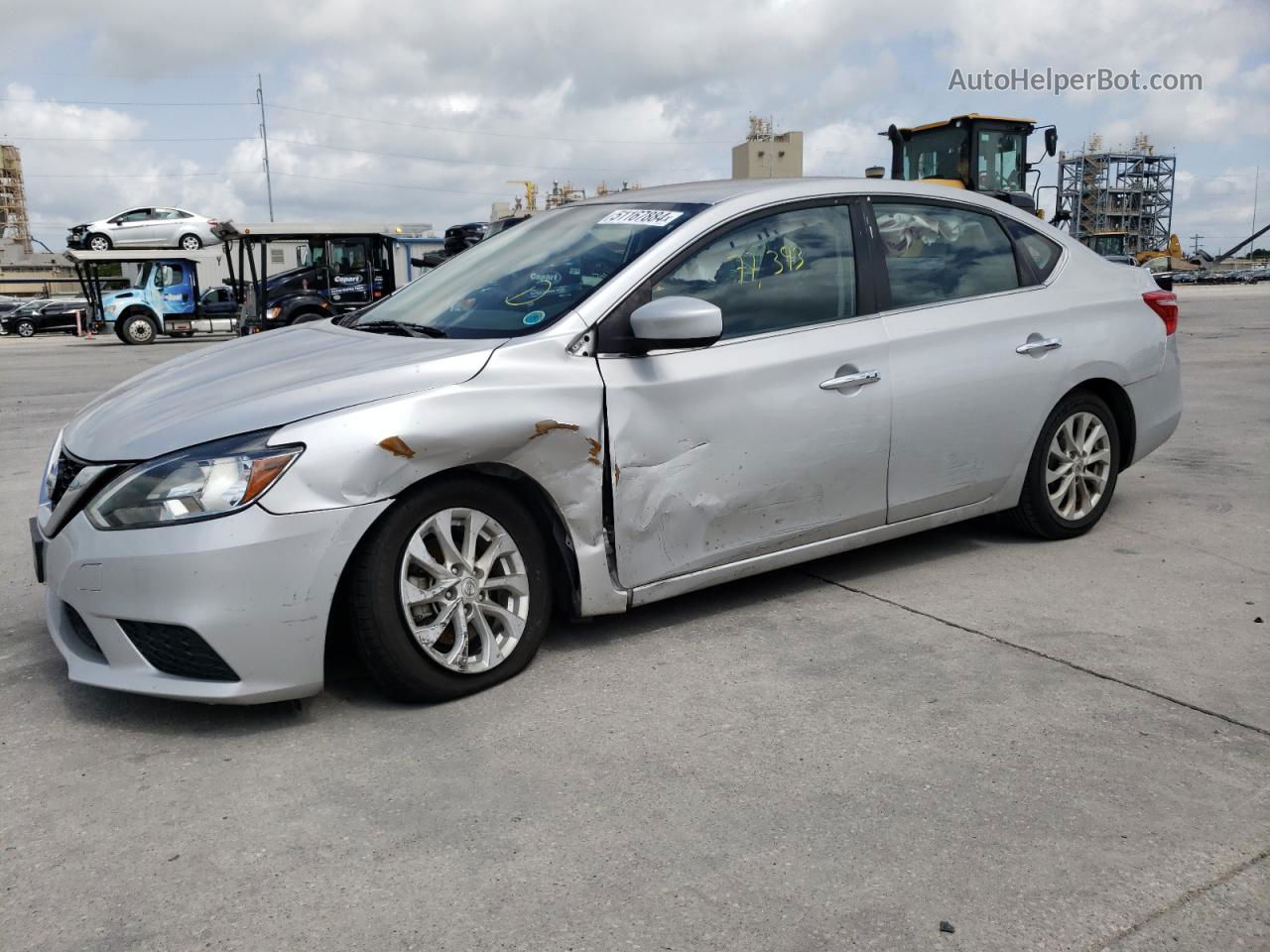 2019 Nissan Sentra S Silver vin: 3N1AB7AP8KL623720