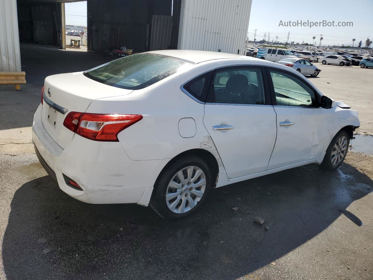 2019 Nissan Sentra S White vin: 3N1AB7AP8KY211395