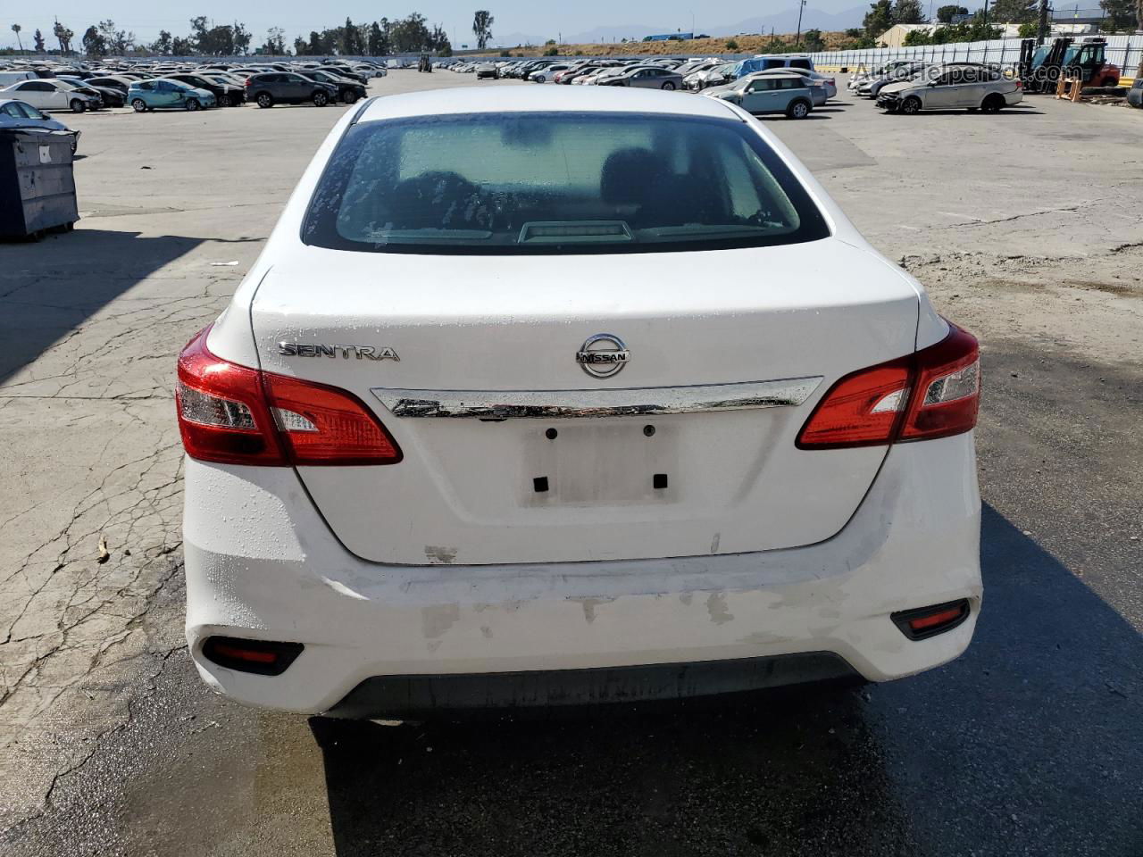 2019 Nissan Sentra S White vin: 3N1AB7AP8KY211395