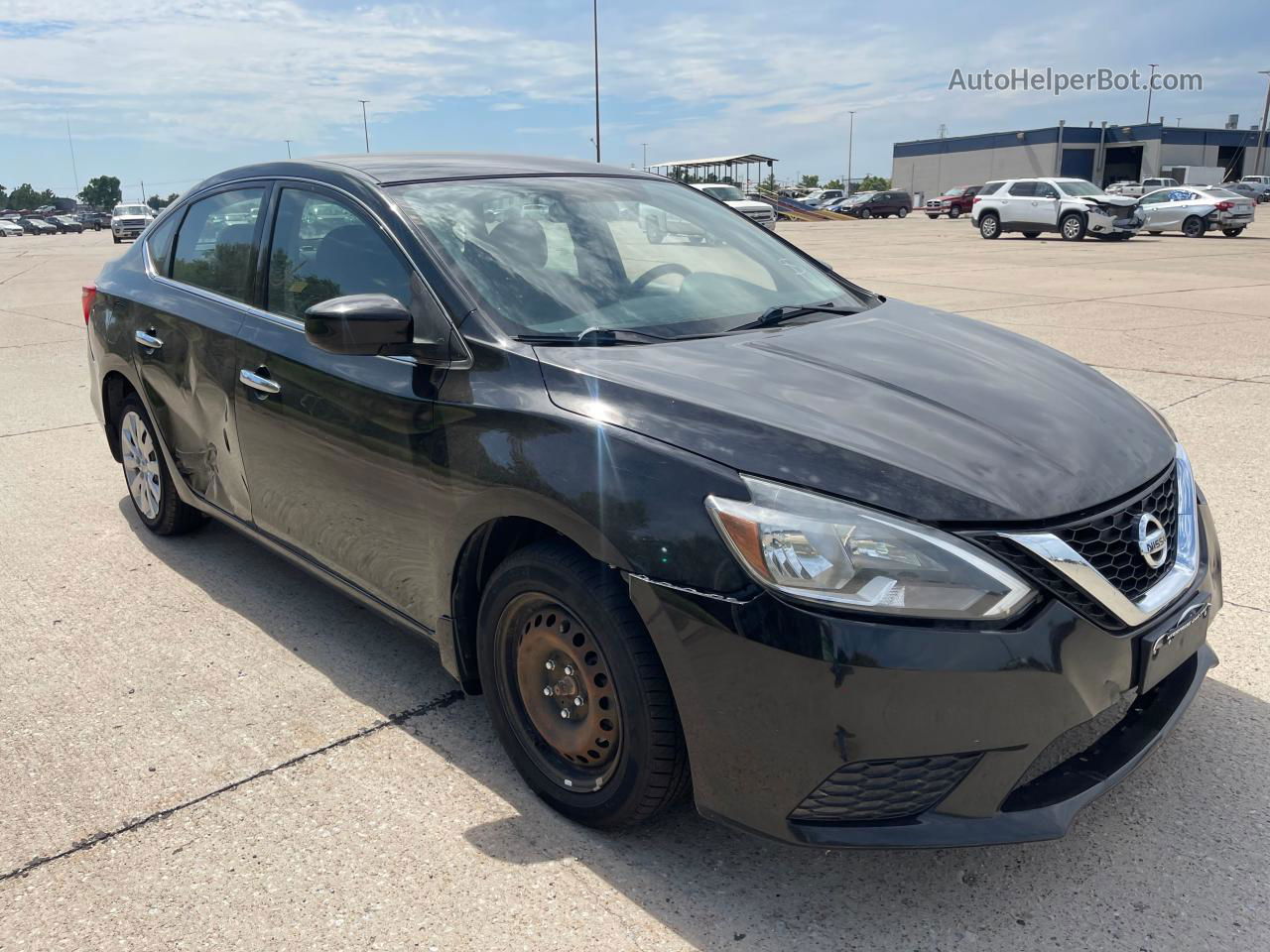 2019 Nissan Sentra S Черный vin: 3N1AB7AP8KY220369