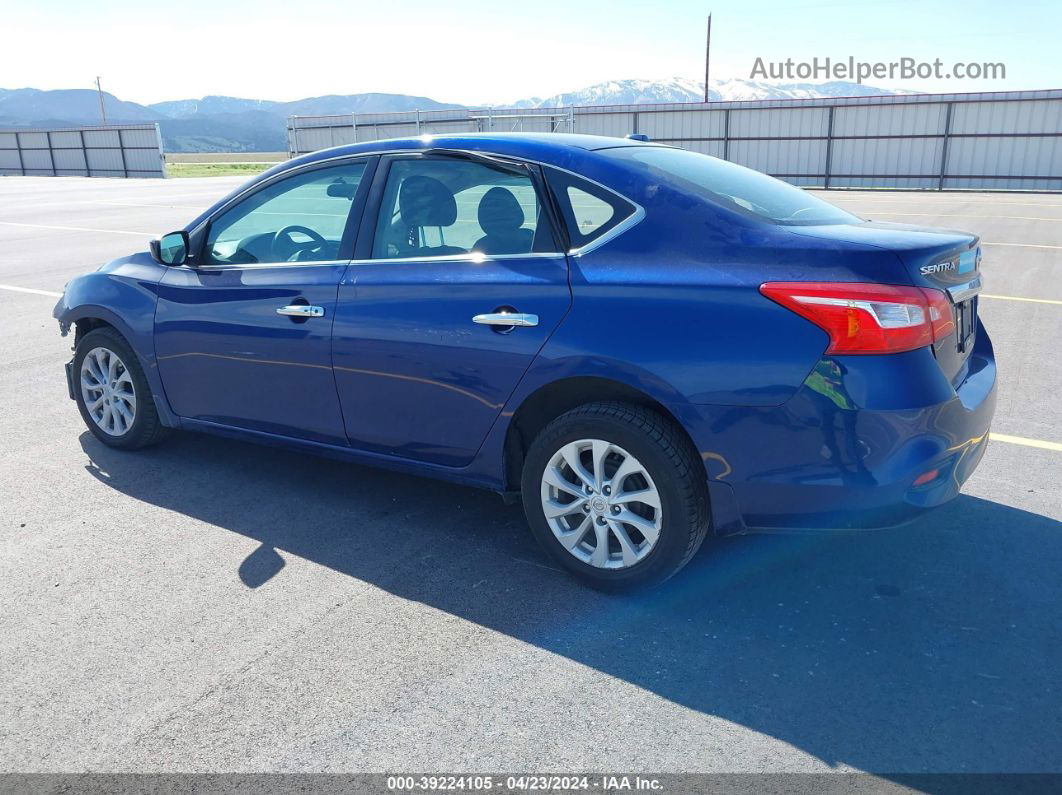 2019 Nissan Sentra Sv Blue vin: 3N1AB7AP8KY221084