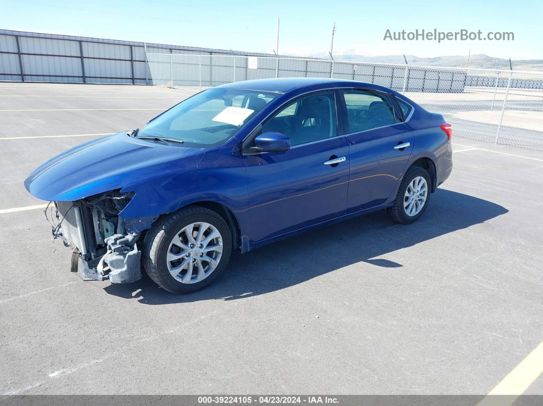 2019 Nissan Sentra Sv Blue vin: 3N1AB7AP8KY221084