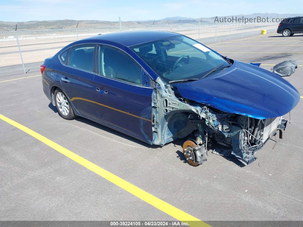 2019 Nissan Sentra Sv Blue vin: 3N1AB7AP8KY221084